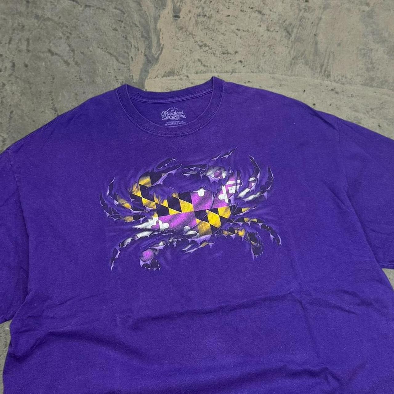 NFL × Vintage Vintage Y2K Baltimore Ravens Maryland Crab T-Shirt Size US XXL / EU 58 / 5 - 2 Thumbnail