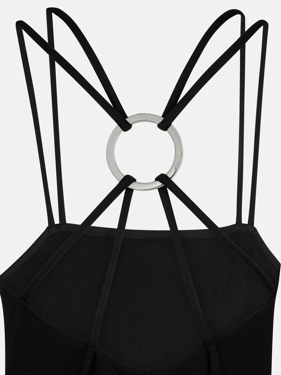The Attico o1mle0525 Fujiko Mini Dress in Black Size S / US 4 / IT 40 - 4 Thumbnail