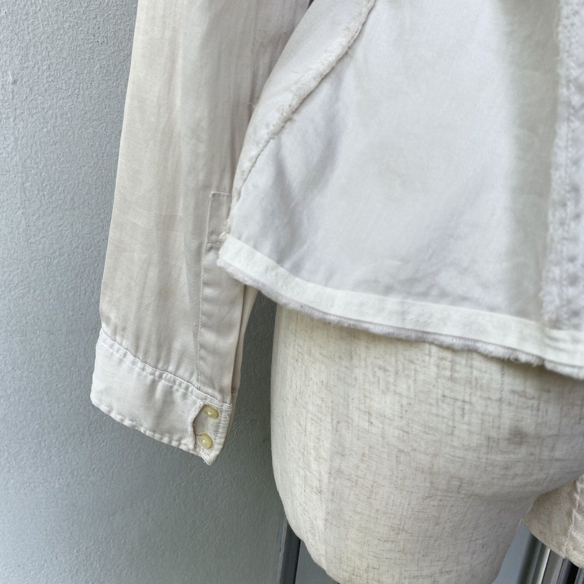 Marithe + Francois Girbaud MARITHE + FRANÇOIS GIRBAUE Grey V-Neck Button-Up Shirt Size S / US 4 / IT 40 - 9 Thumbnail