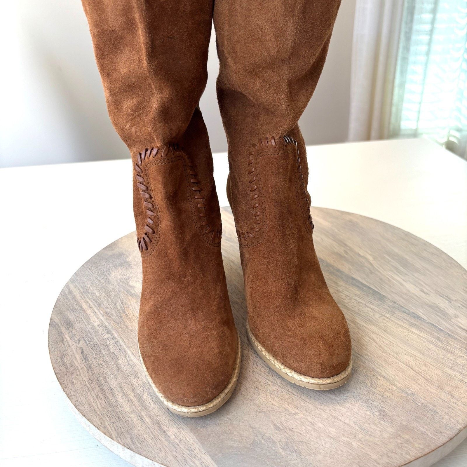 Donald Pliner Donald Pliner Suede Boots Women's Size 6.5 Brown Espadrille Size US 6.5 / IT 36.5 - 5 Thumbnail