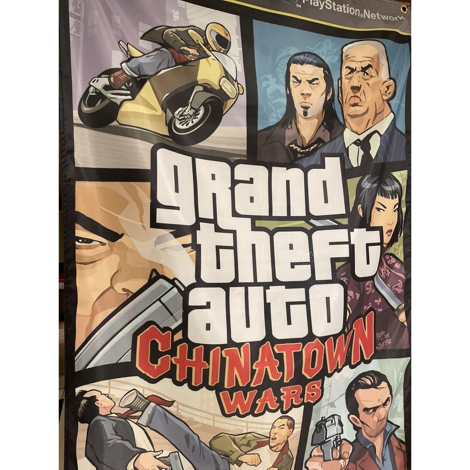 Playstation Grand Theft Auto Chinatown Wars 5' Flag PSP PlayStation GTA Size ONE SIZE - 2 Thumbnail