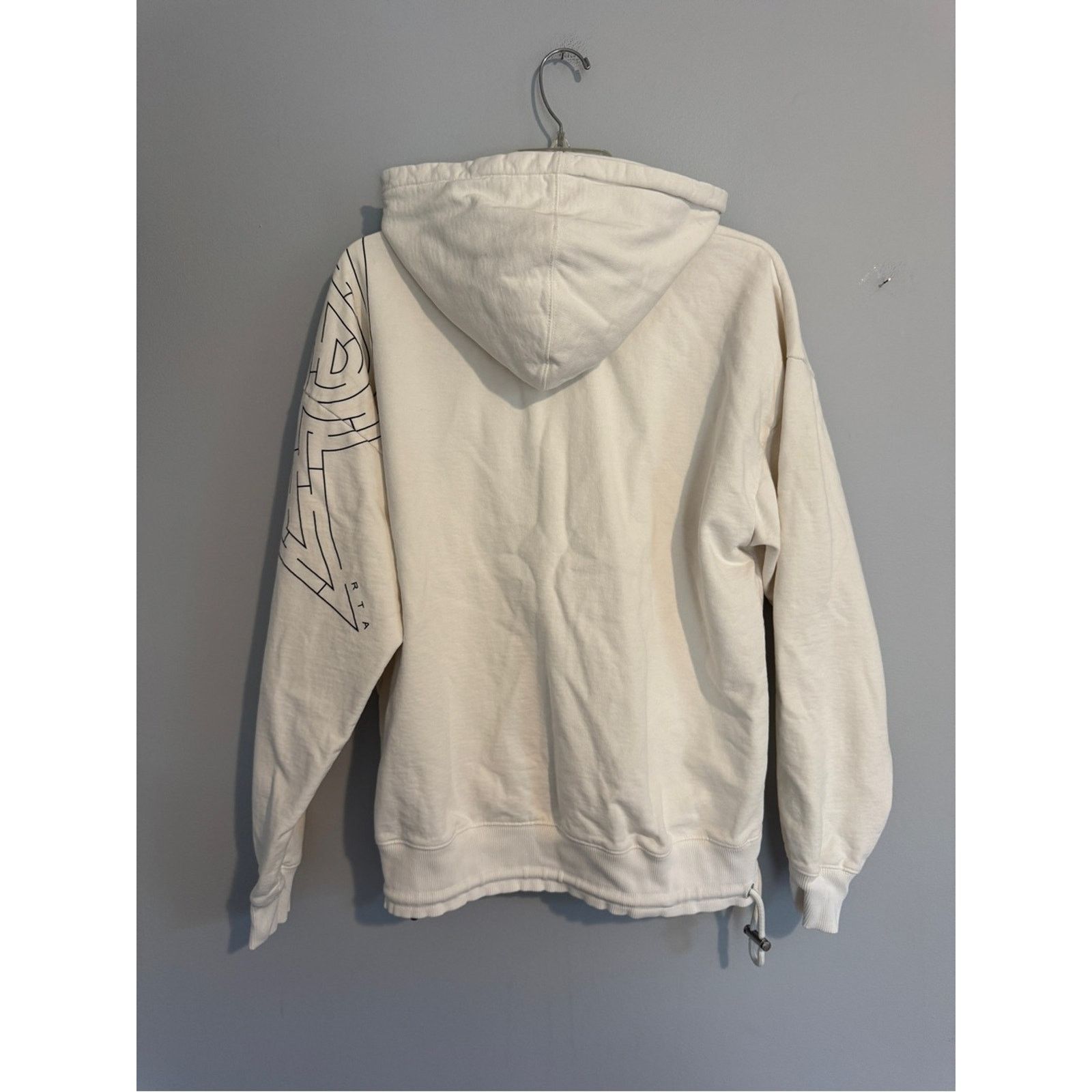 Rta RTA OVERSIZED WHITE MAZE HOODIE- Small Size US S / EU 44-46 / 1 - 9 Thumbnail