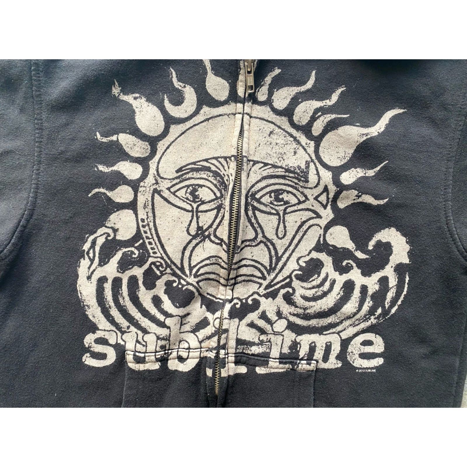 Tultex VINTAGE Sublime Tultex Hoodie WOMENS SMALL 2012 Rare Crying Sun Face Waves Black Long Sleeve Small Women Hoodie 40 OZ To Freedom Size S / US 4 / IT 40 - 6 Thumbnail