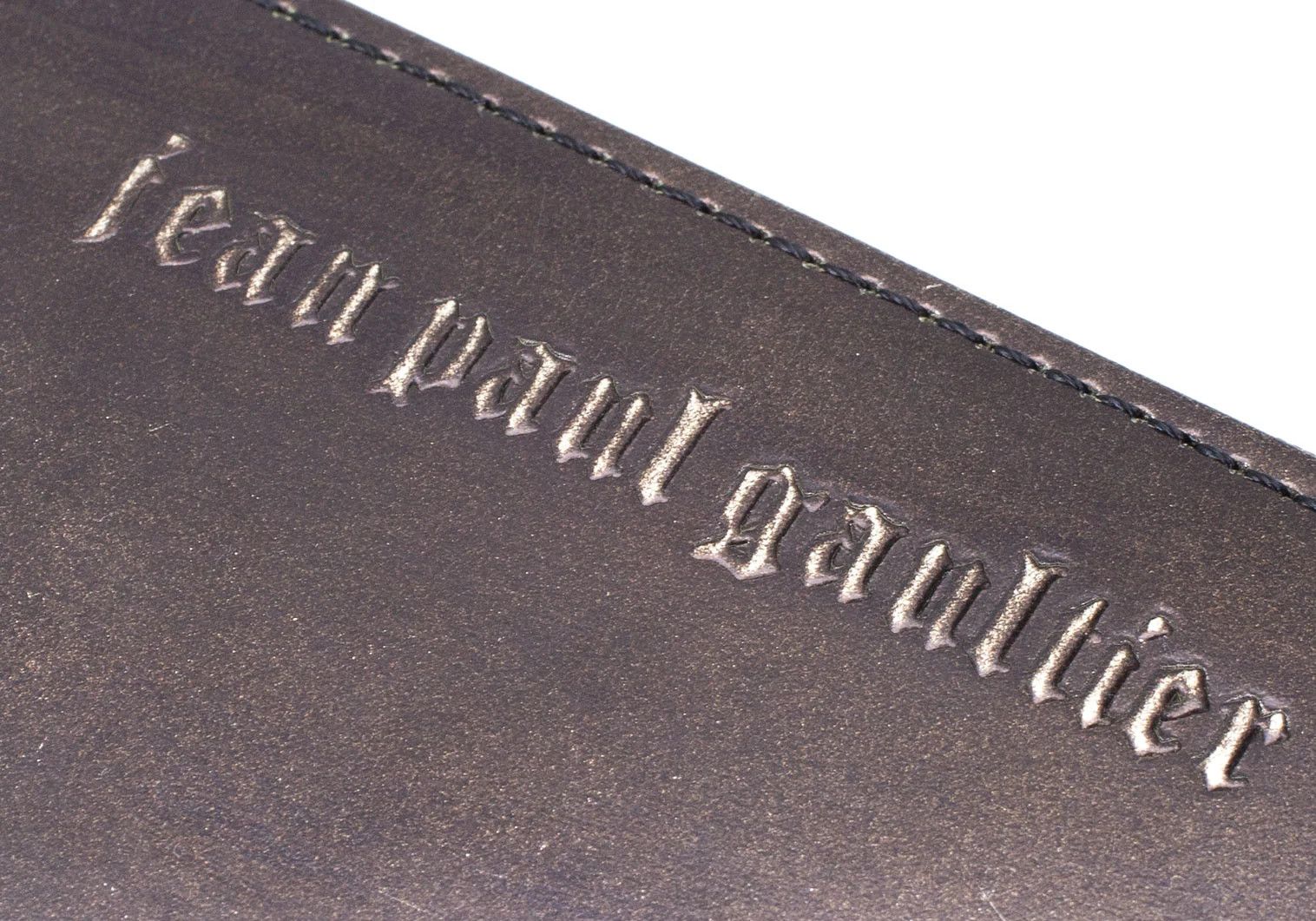 Jean Paul Gaultier Embossed Logo Zip Coin Case in Charcoal Size ONE SIZE - 4 Thumbnail