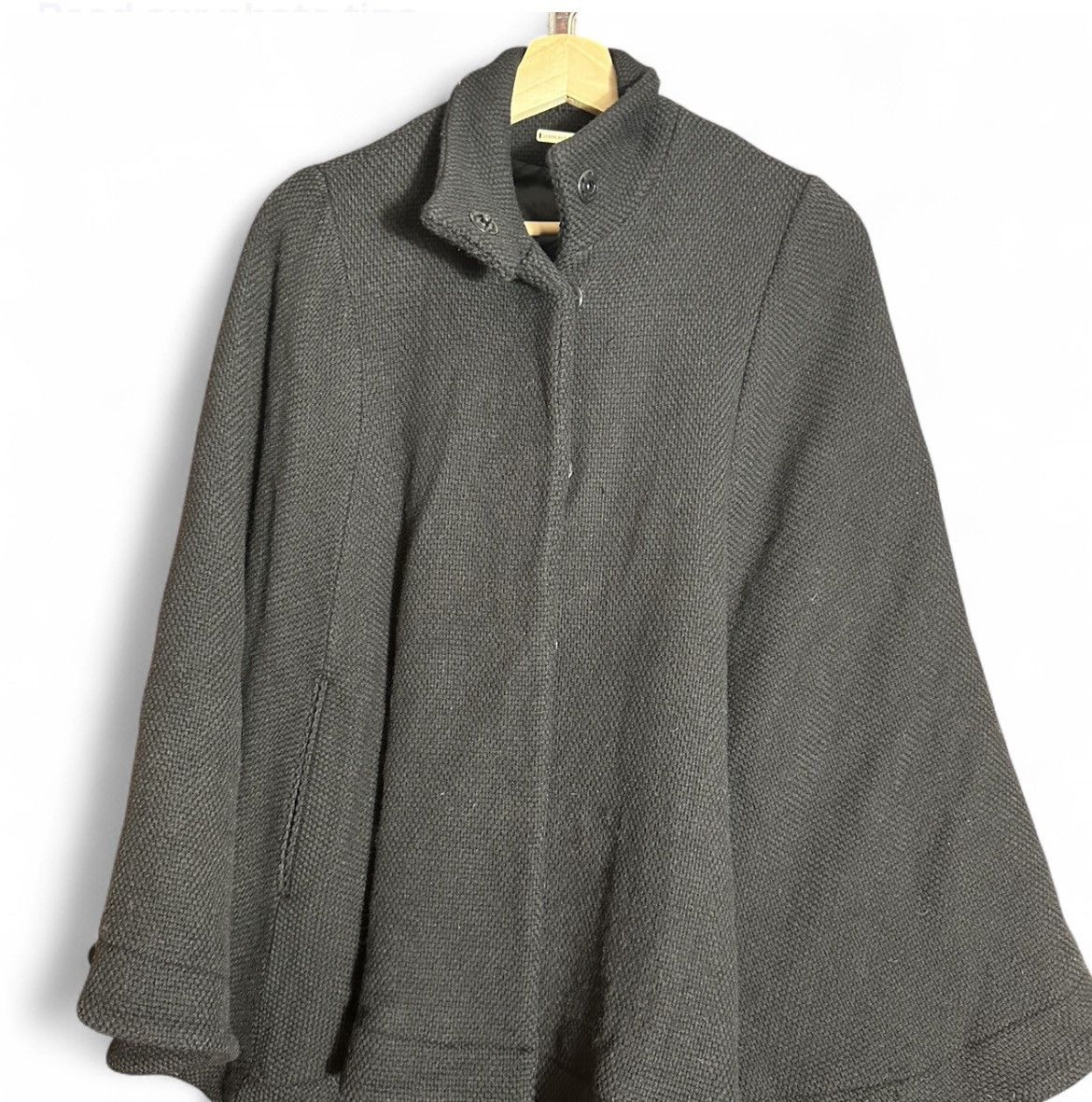 Loeffler Randall Loeffler Randall Black Wool Cape Swing Coat Womens Size 6 Size M / US 6-8 / IT 42-44 - 3 Thumbnail