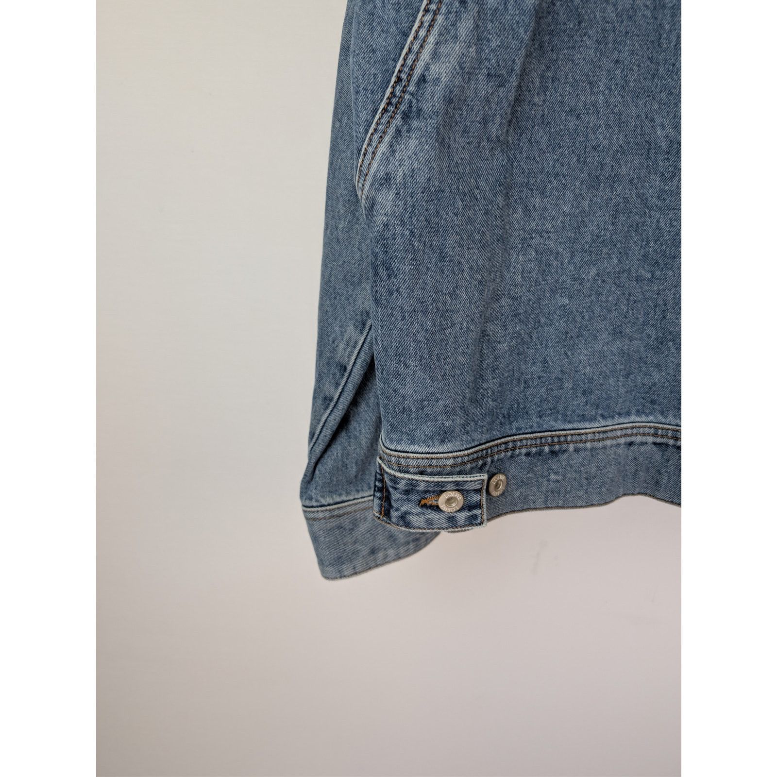 Loewe o1rshd1 Contrast Leather Panelling Denim Jacket in Blue Size US L / EU 52-54 / 3 - 13 Thumbnail