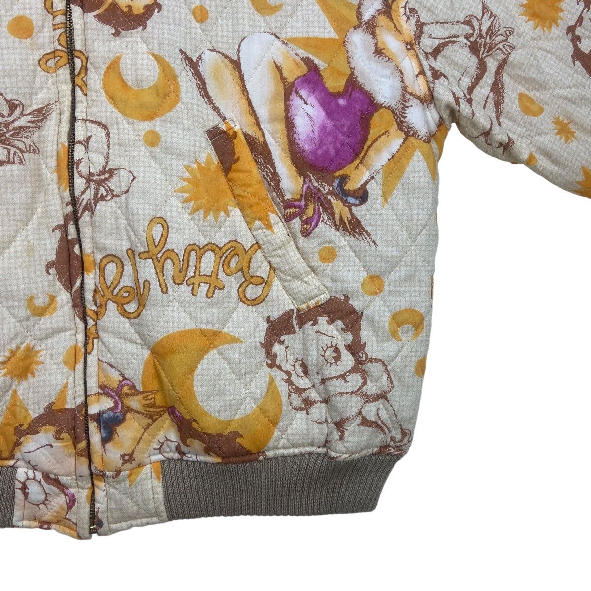 Cartoon Network Vintage Betty Boop Full Print Quilted Bomber Style Jacket Size L / US 10 / IT 46 - 9 Thumbnail