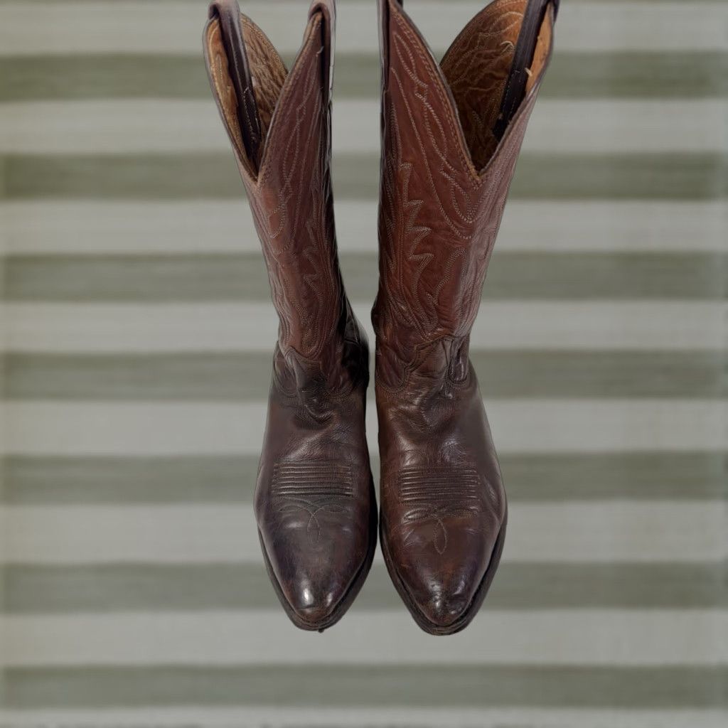 Vintage Nocona Boots Boot Men Size 8 D Brown Leather Western Rodeo Vintage USA Size US 8 / EU 41 - 1 Thumbnail