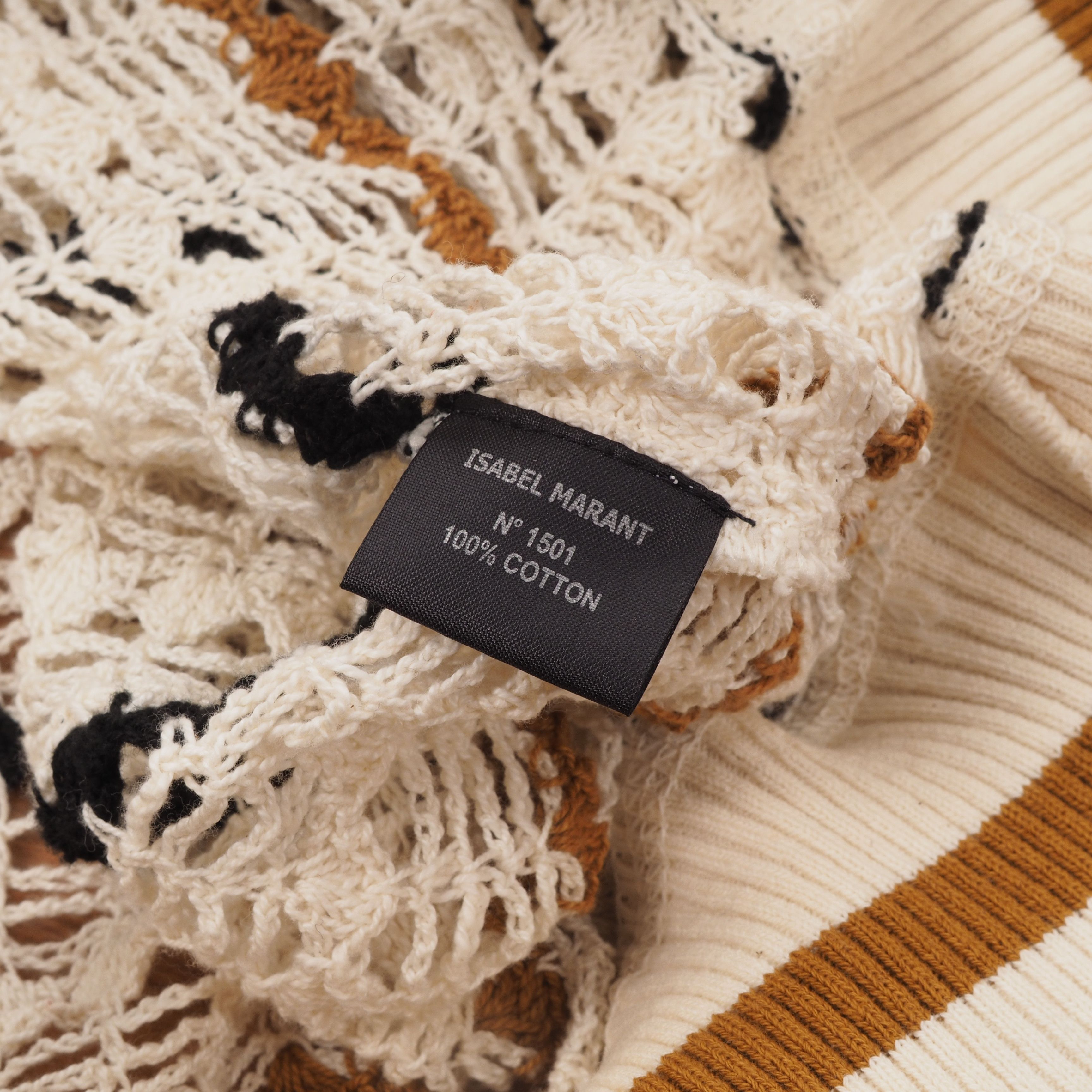 Isabel Marant × Isabel Marant Etoile Isabel Marant Étoile Sheer Open Knit Striped Sweater Top Size XS / US 0-2 / IT 36-38 - 4 Thumbnail