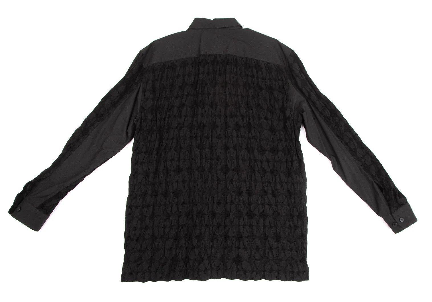 Issey Miyake Waffle Jacquard Shirt in Black Size 3 Size US L / EU 52-54 / 3 - 11 Thumbnail