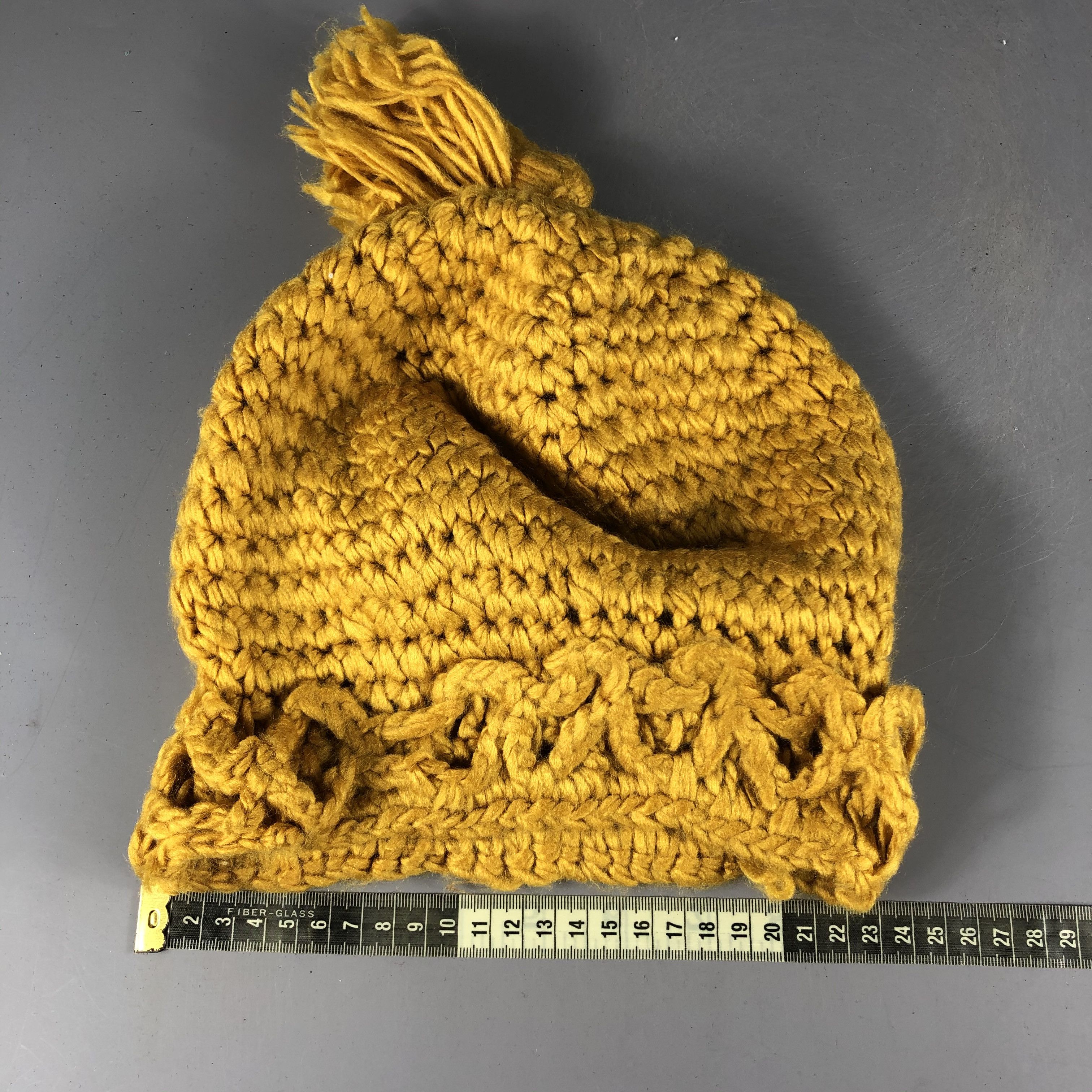 Japanese Brand × Vintage Womens Unknown Knit Yellow Beanie Snow Hat Snow Cap -D995 Size ONE SIZE - 4 Thumbnail