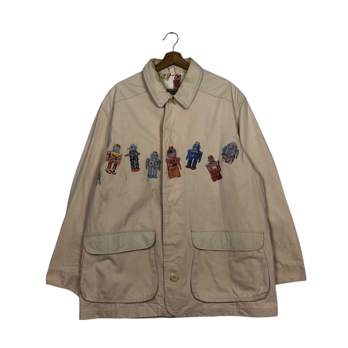 Japanese Brand × Karl Helmut 📌Vintage Chore Worker Jacket Karl Helmut Big Logo Lining Size US L / EU 52-54 / 3 - 2 Thumbnail