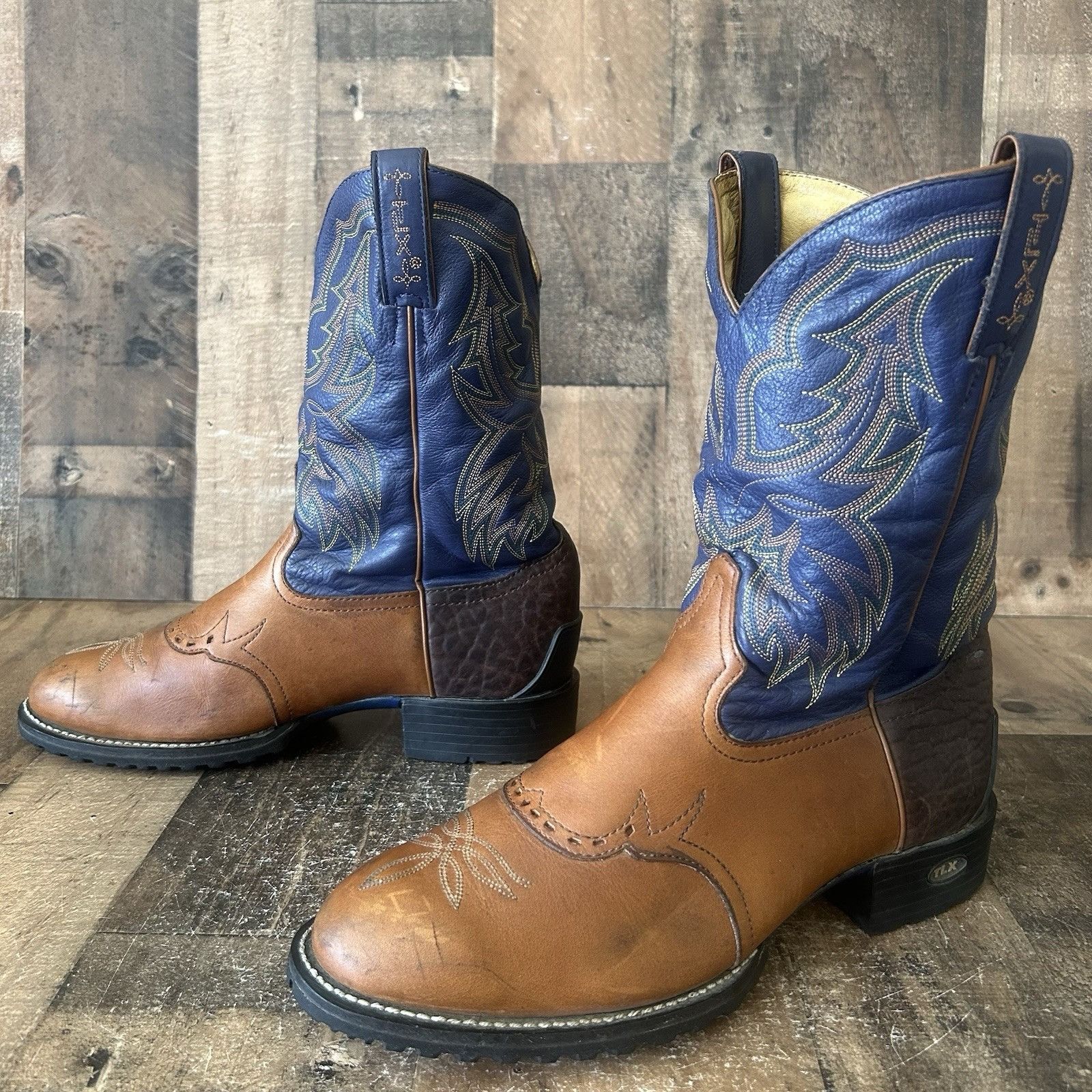 Tony Lama Tony Lama XT5001 Round Toe TLX Cowboy Boots Mens 9.5 EE Size US 9.5 / EU 42-43 - 3 Thumbnail