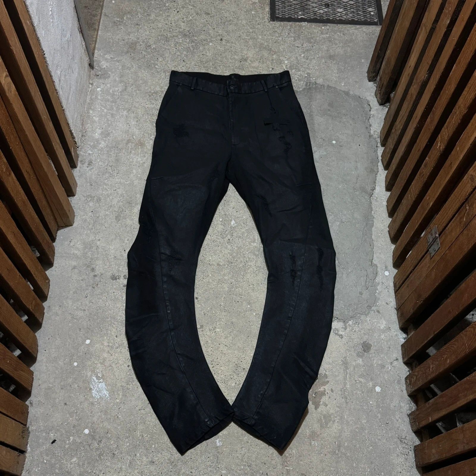 MD75 Md75 waxed j-cut pants Size US 33 - 1 Thumbnail