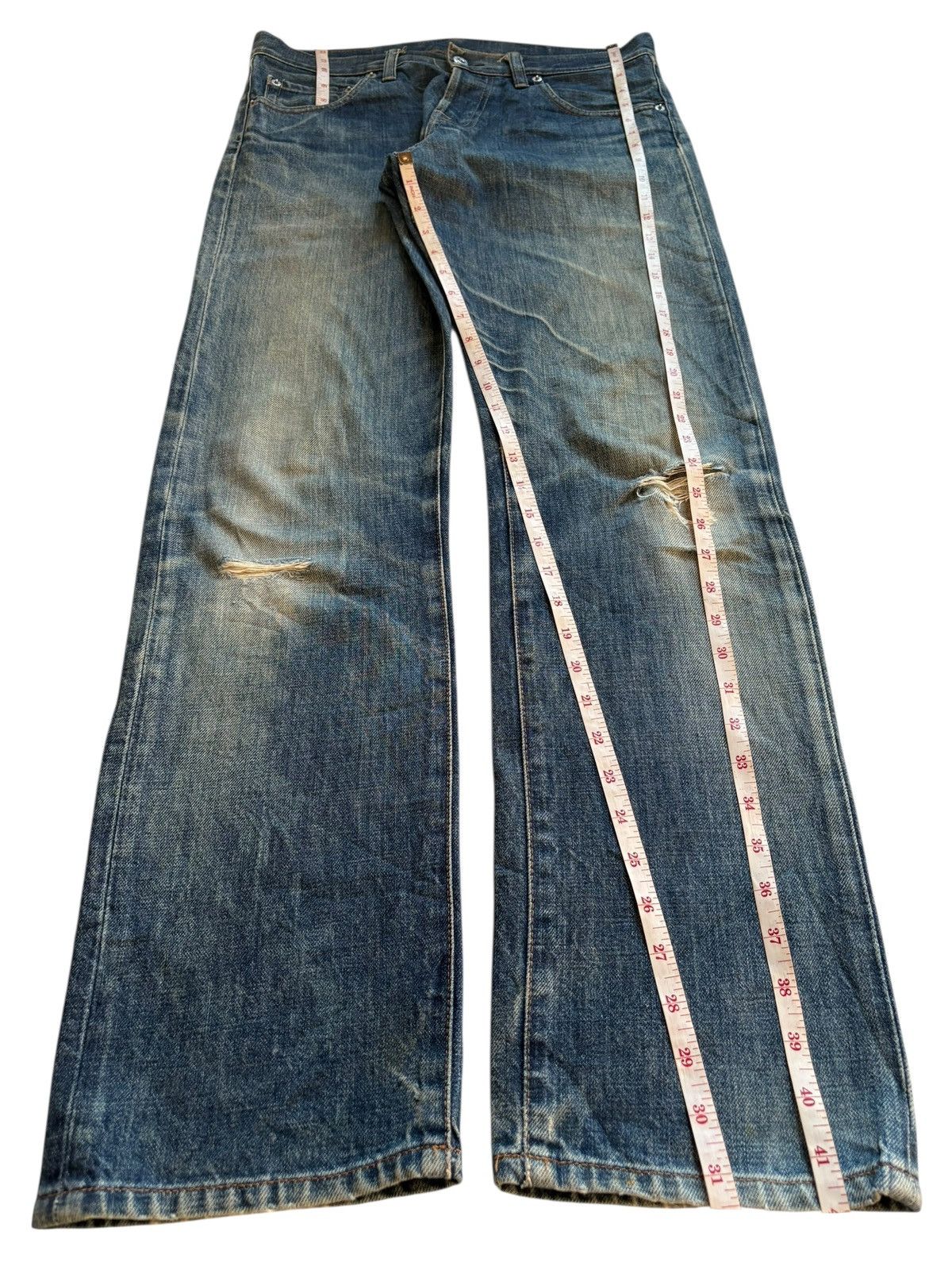 G-Star Vintage G Star Jean Button Fly Rusty Mud Wash Rip Loose Jean Size US 32 / EU 48 - 12 Thumbnail