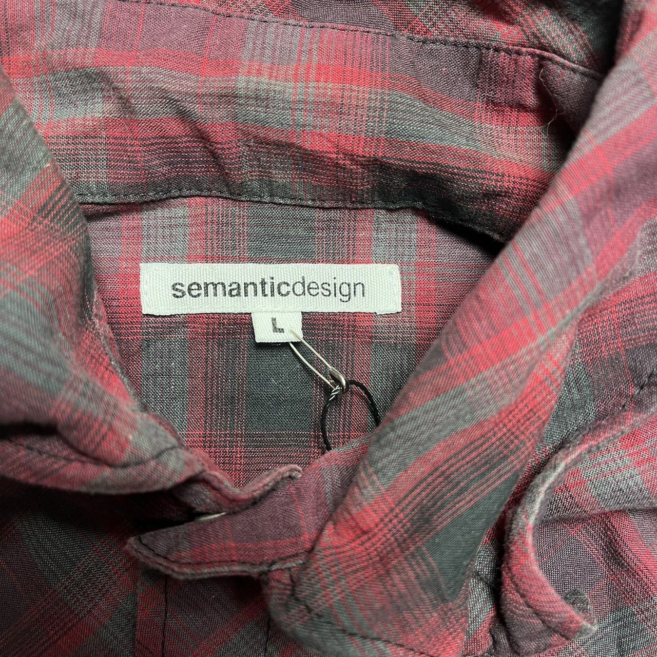 Japanese Brand × semanticdesign Semantic Design Paid Short Sleeve Shirt Size L / US 10 / IT 46 - 2 Thumbnail