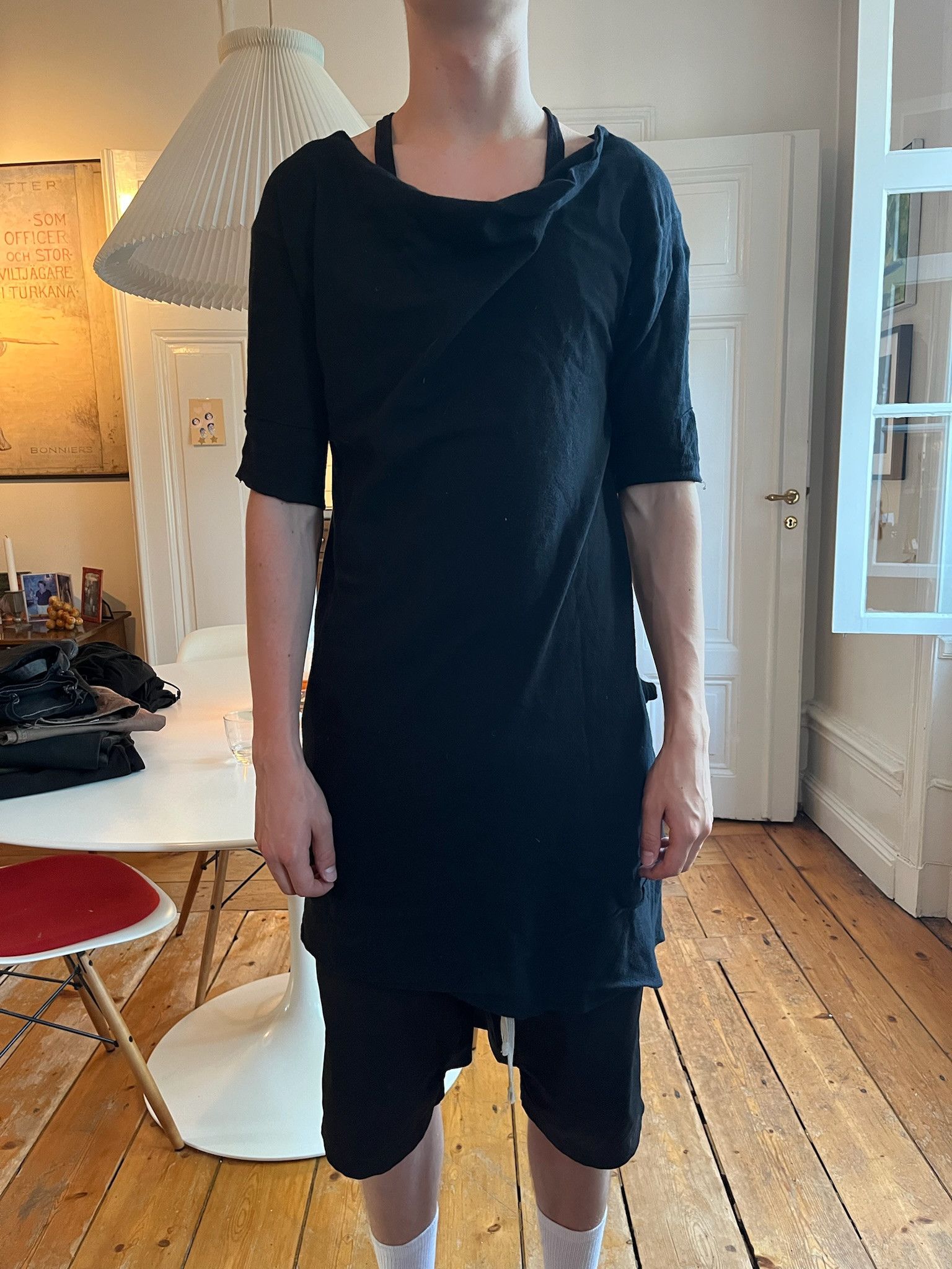 Pre-owned Boris Bidjan Saberi Bbs Double Layer Top In Black