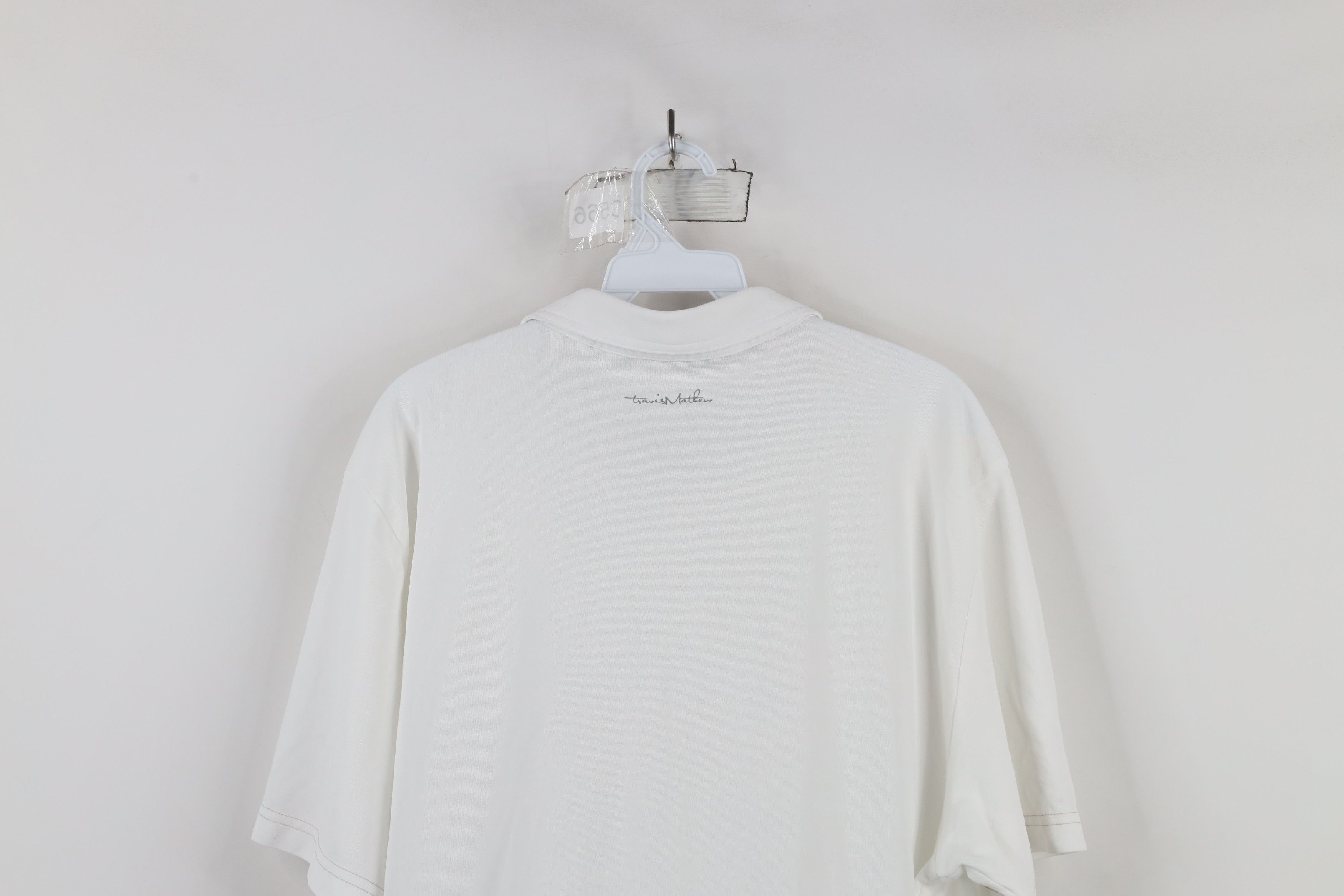 TravisMathew × Vintage Travis Mathew Short Sleeve Collared Golf Polo Shirt White Size US XL / EU 56 / 4 - 12 Thumbnail