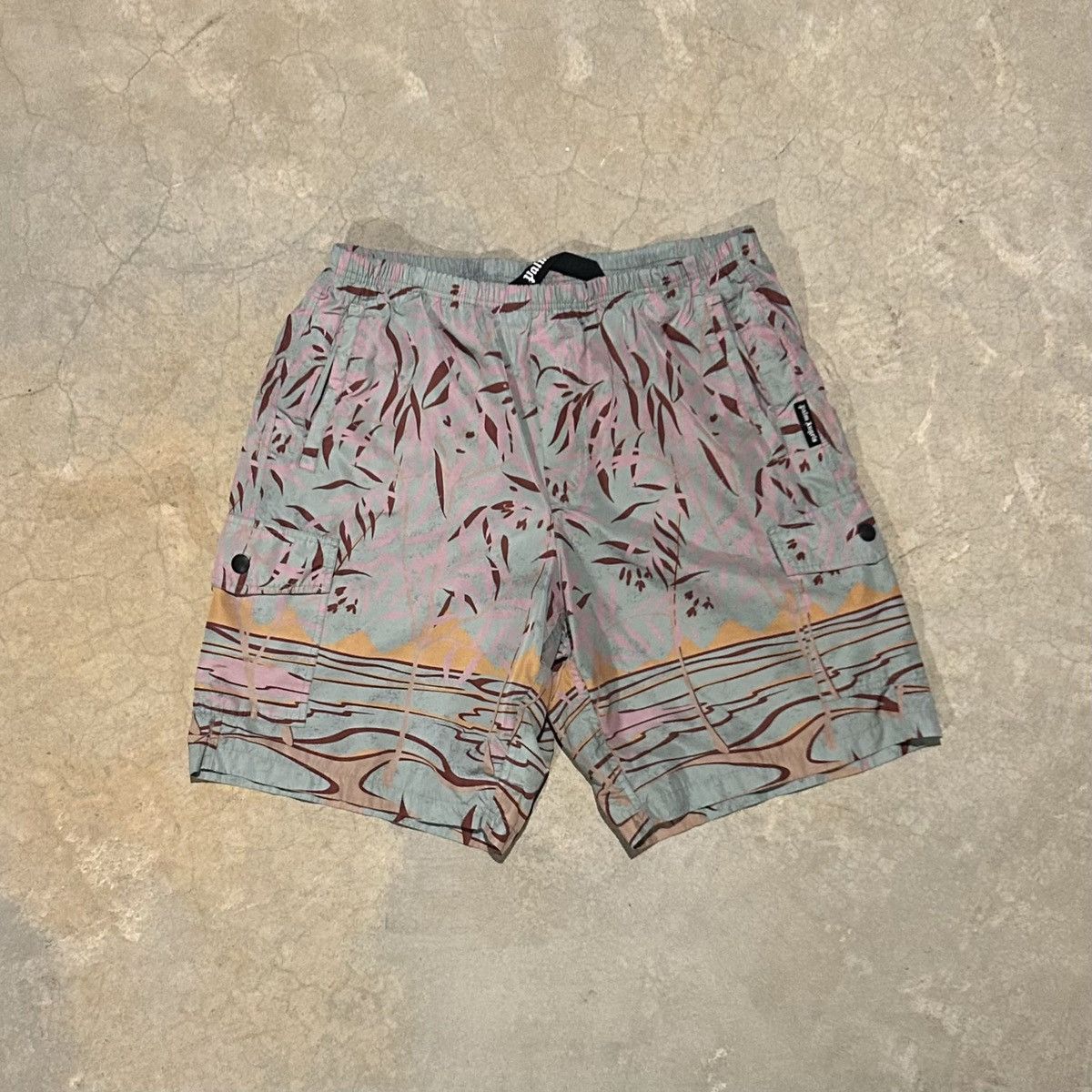 Designer × Palm Angels Palm Angels Lagoon Print Nylon Swim Shorts Size US 30 / EU 46 - 1 Thumbnail