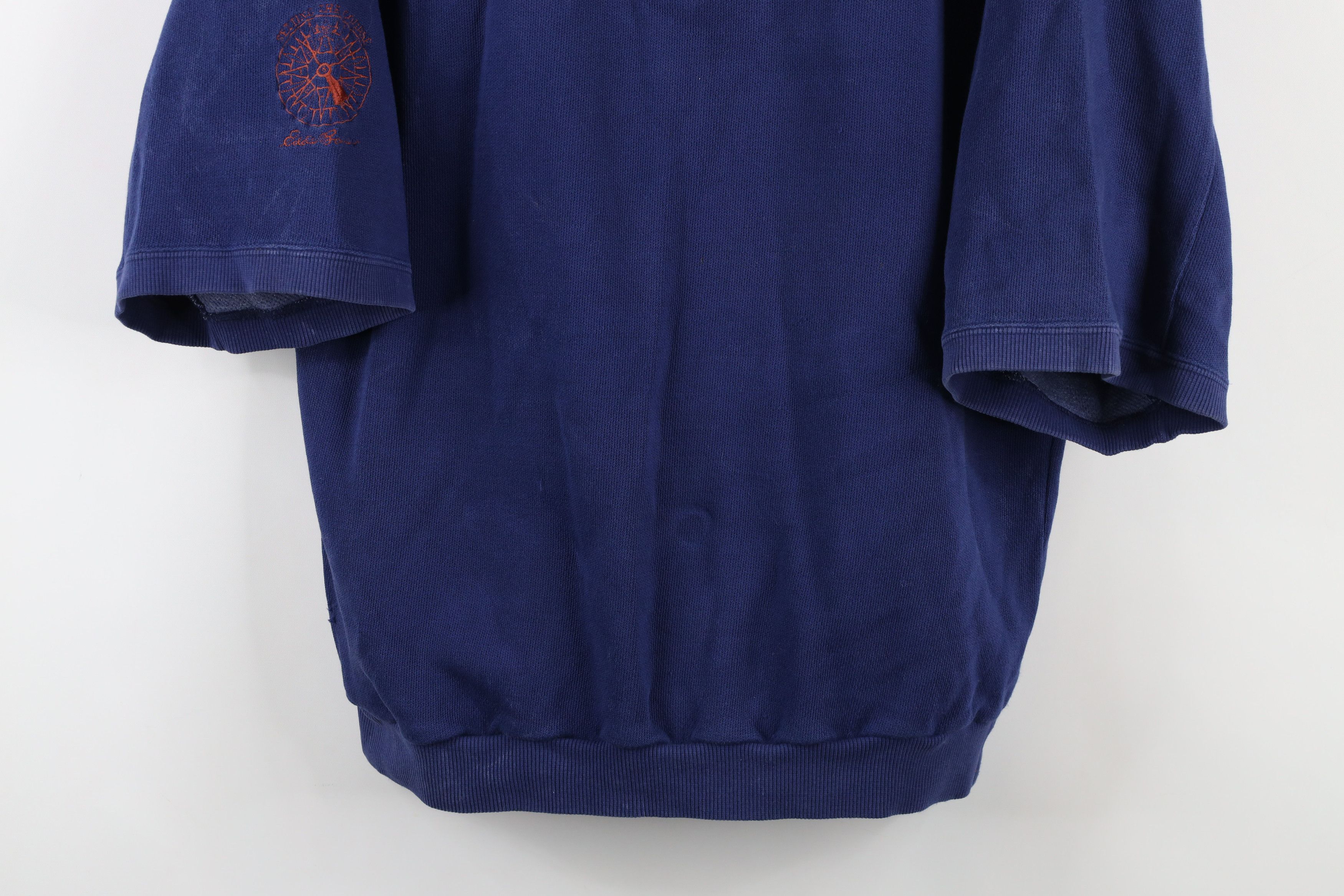 Eddie Bauer × Vintage Vintage 90s Eddie Bauer Half Zip Short Sleeve Sweatshirt Size US M / EU 48-50 / 2 - 3 Thumbnail