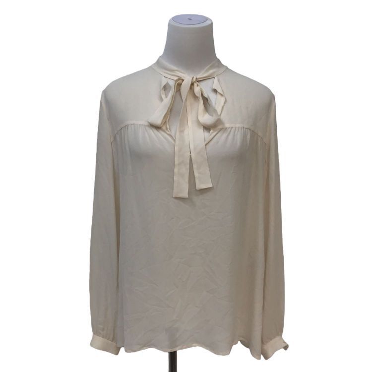 Saint Laurent Paris Saint Laurent Silk Tie Neck Blouse Size 36 Size XS / US 0-2 / IT 36-38 - 1 Thumbnail