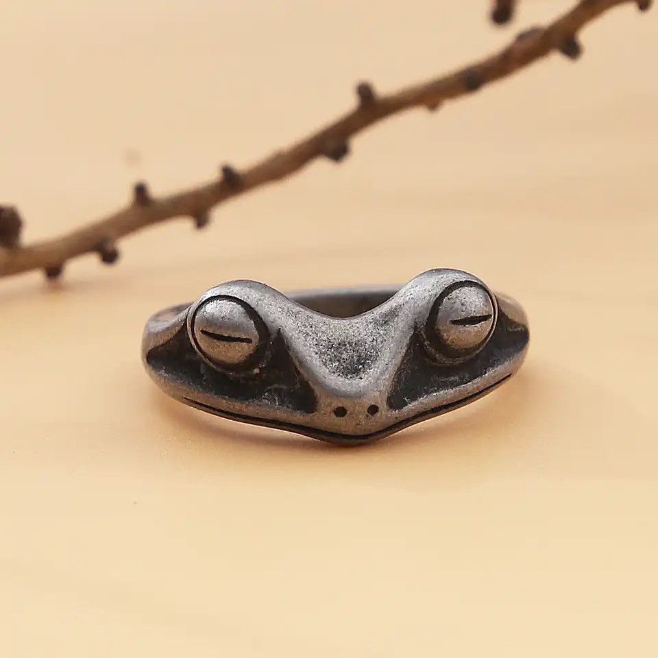 Other × Vintage Vintage Frog Ring Artistic Design Retro Opening Resizable Size ONE SIZE - 5 Thumbnail