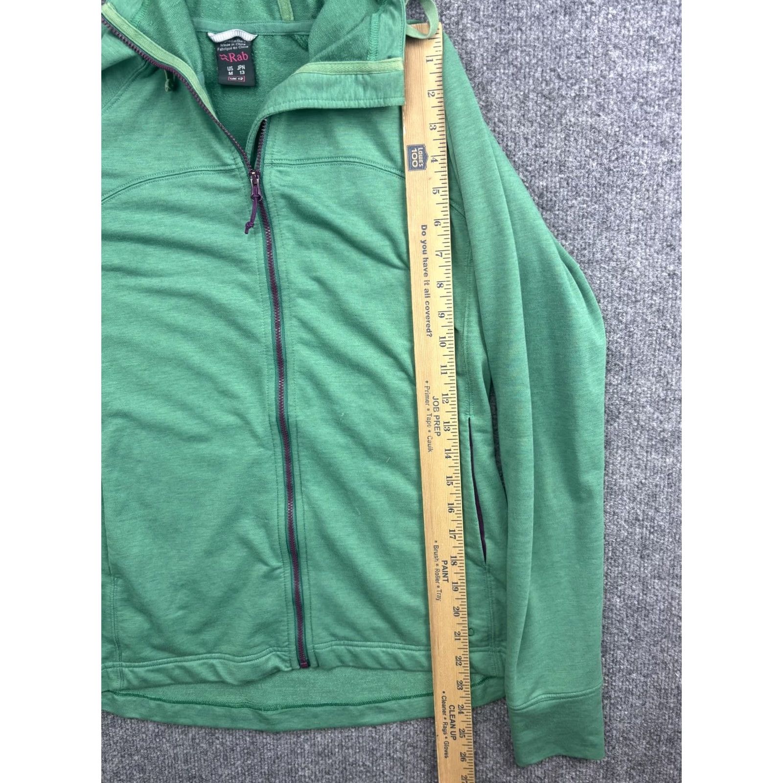 Rab Rab Top-Out Hoody Womens M Green Full Zip High Neck Raglan Stretch Hoodie Shirt - Womens, M, Green, Rab, Top-Out Hoody, Full Zip, Raglan Sleeve Size M / US 6-8 / IT 42-44 - 5 Thumbnail