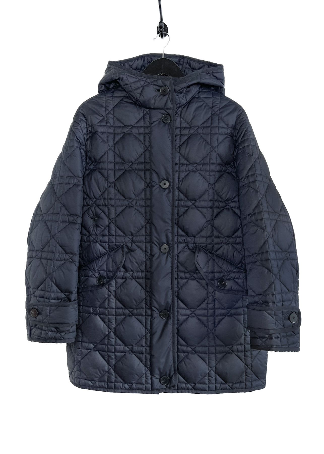 Dior Dior Navy Blue Quilted Macrocannage Field Jacket Size S / US 4 / IT 40 - 1 Thumbnail