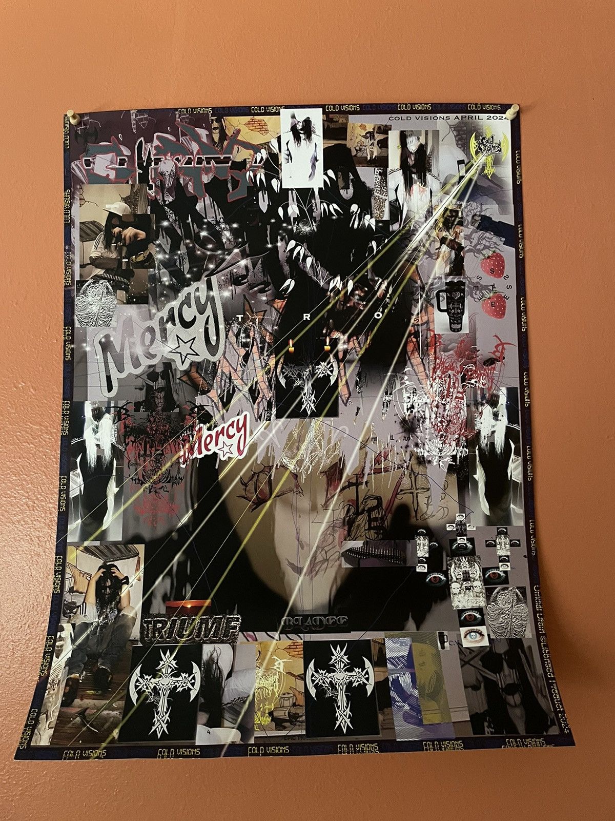 Drain Gang × Yung Lean BLADEE COLD VISIONS POSTER | Grailed