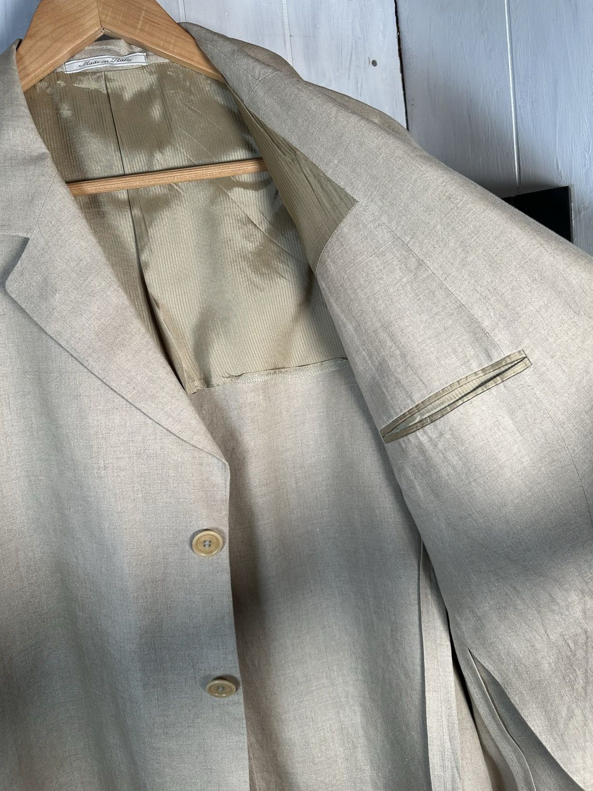 Ermenegildo Zegna 100% Linen Jacket, 48-extra T, DRYCLEANED, MINT Size 46L - 6 Thumbnail