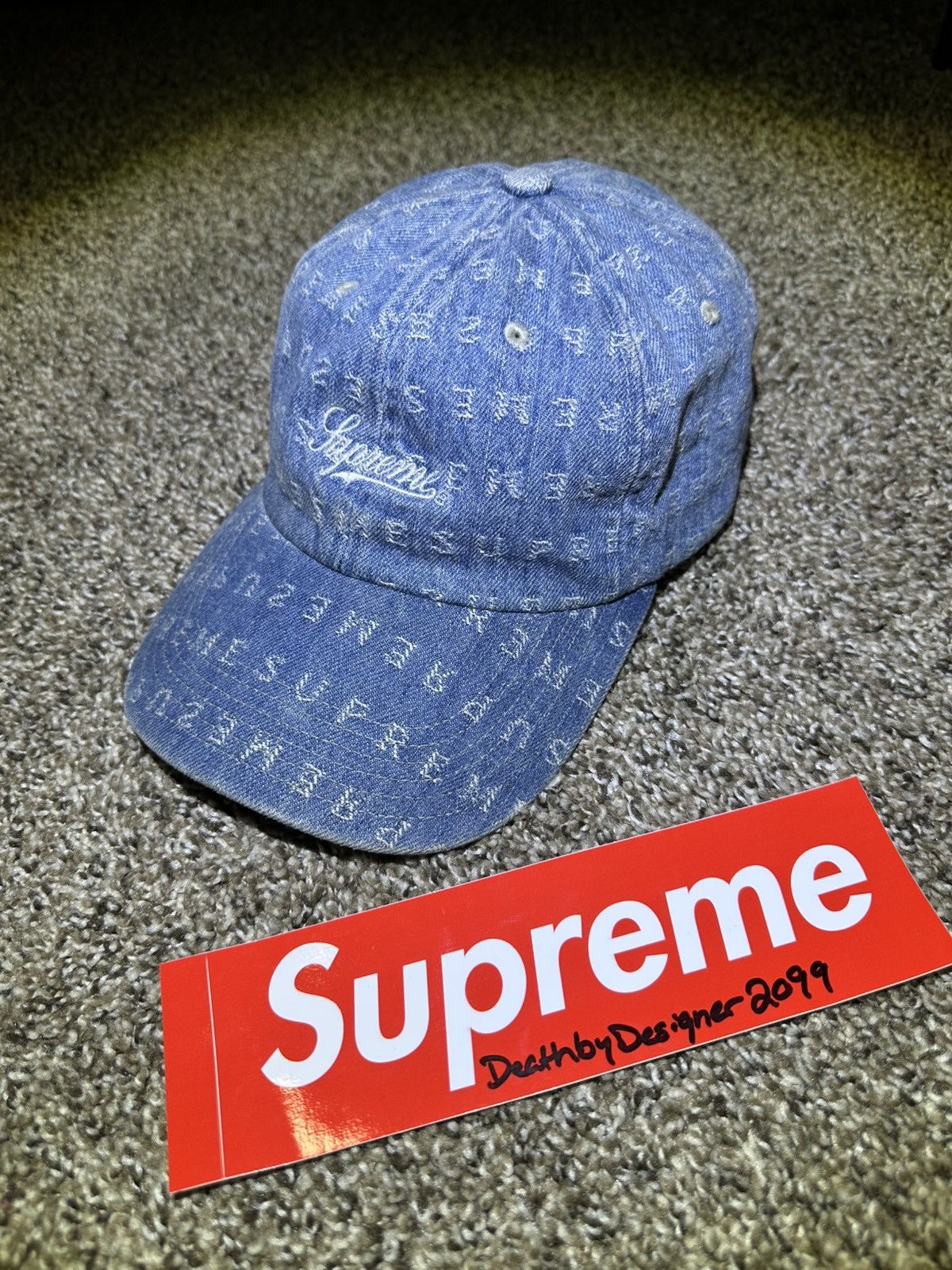 Supreme Supreme Monogram Denim 6-panel Size ONE SIZE - 3 Thumbnail