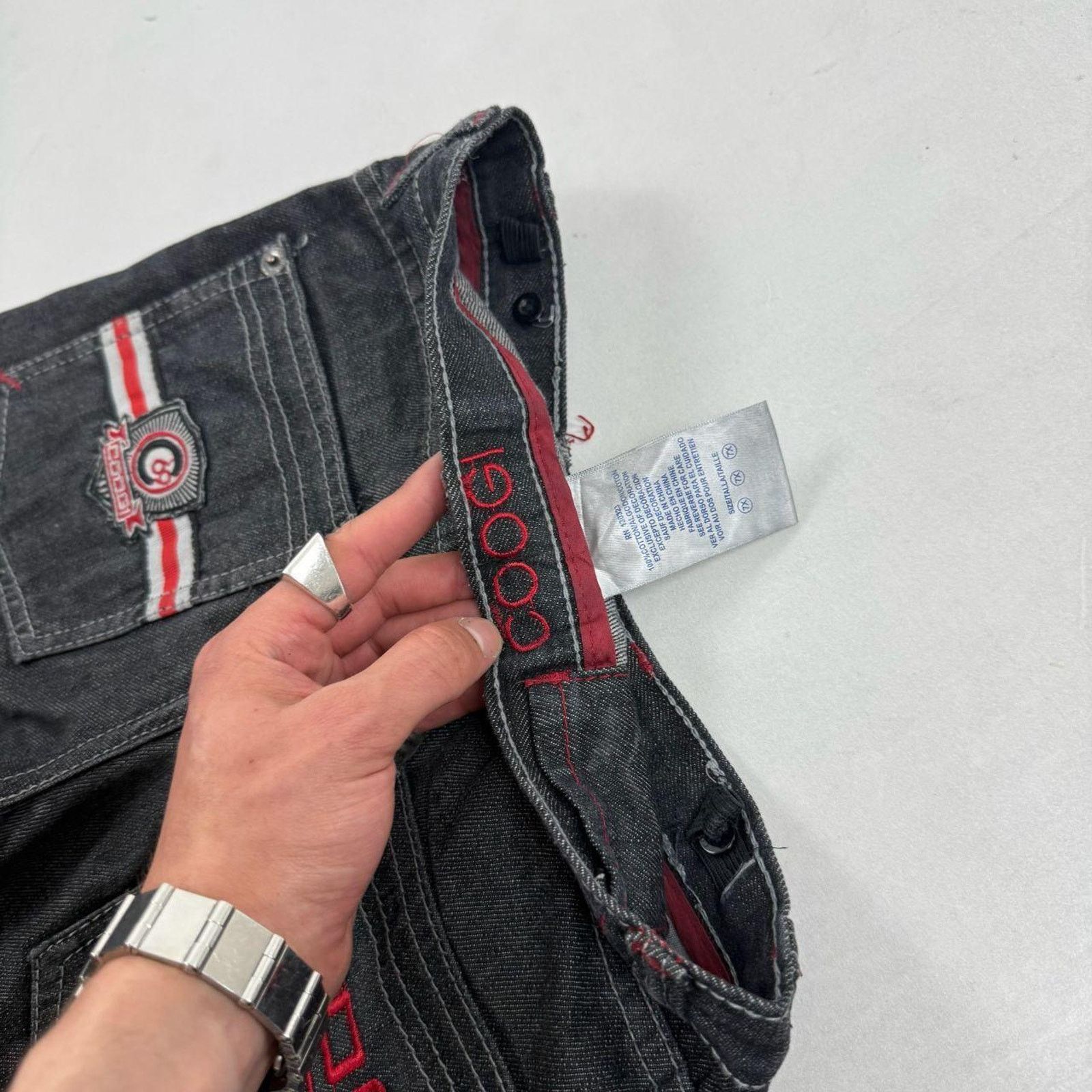 Coogi × JNCO × Vintage Vintage y2k archive faded black rare coogi skater baggy jean Size US 26 / EU 42 - 6 Thumbnail