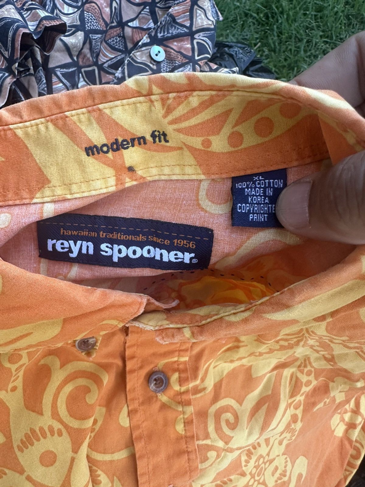 Reyn Spooner Reyn Spooner Modern Fit Orange/Yellow Hawaiian Men's XL Size US XL / EU 56 / 4 - 4 Thumbnail