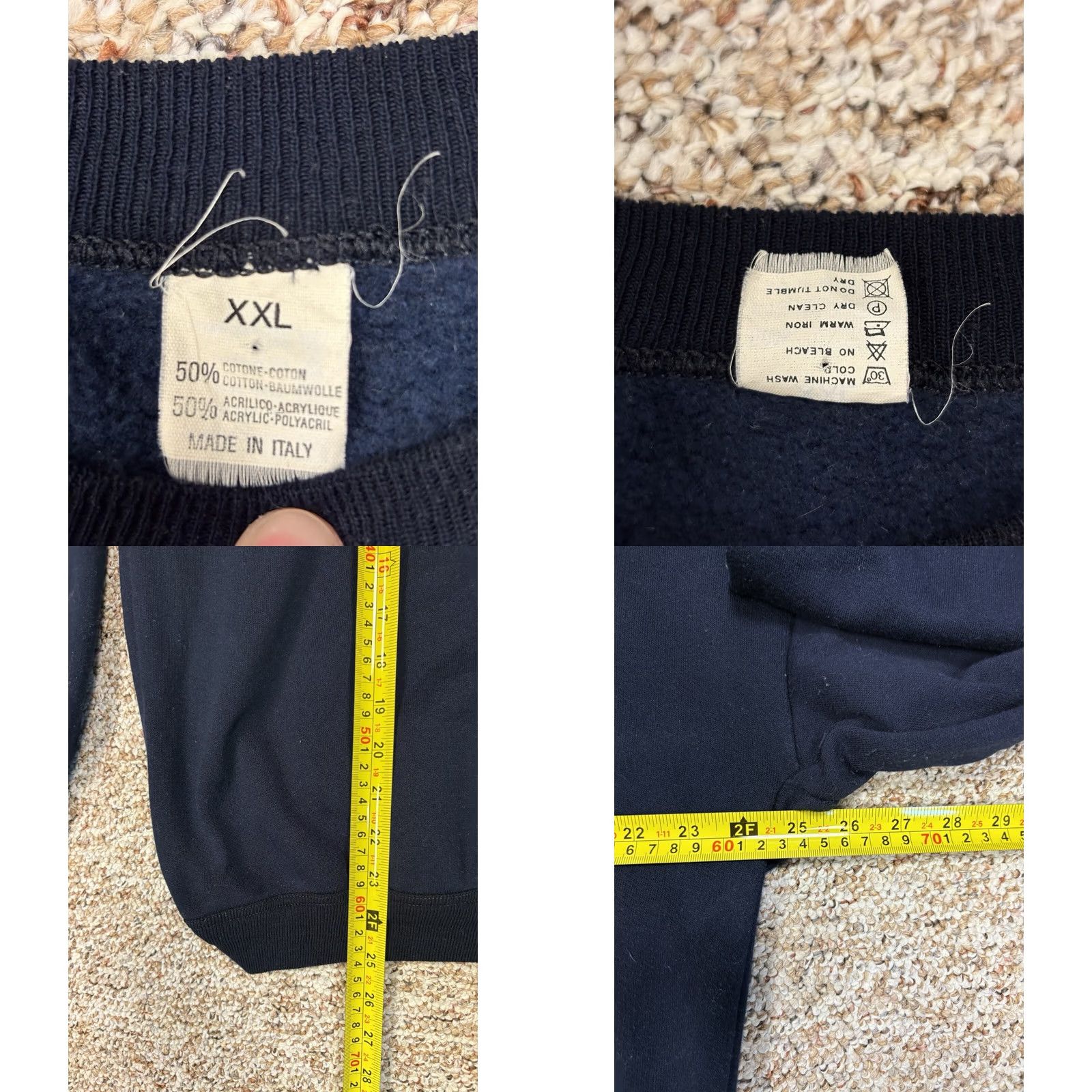 Vintage VINTAGE Venezia Italia Embroidered Crewneck Sweatshirt Navy Blue XXL Men Pullover 80s 90s Italian City Art Embroidered Size US XXL / EU 58 / 5 - 8 Thumbnail