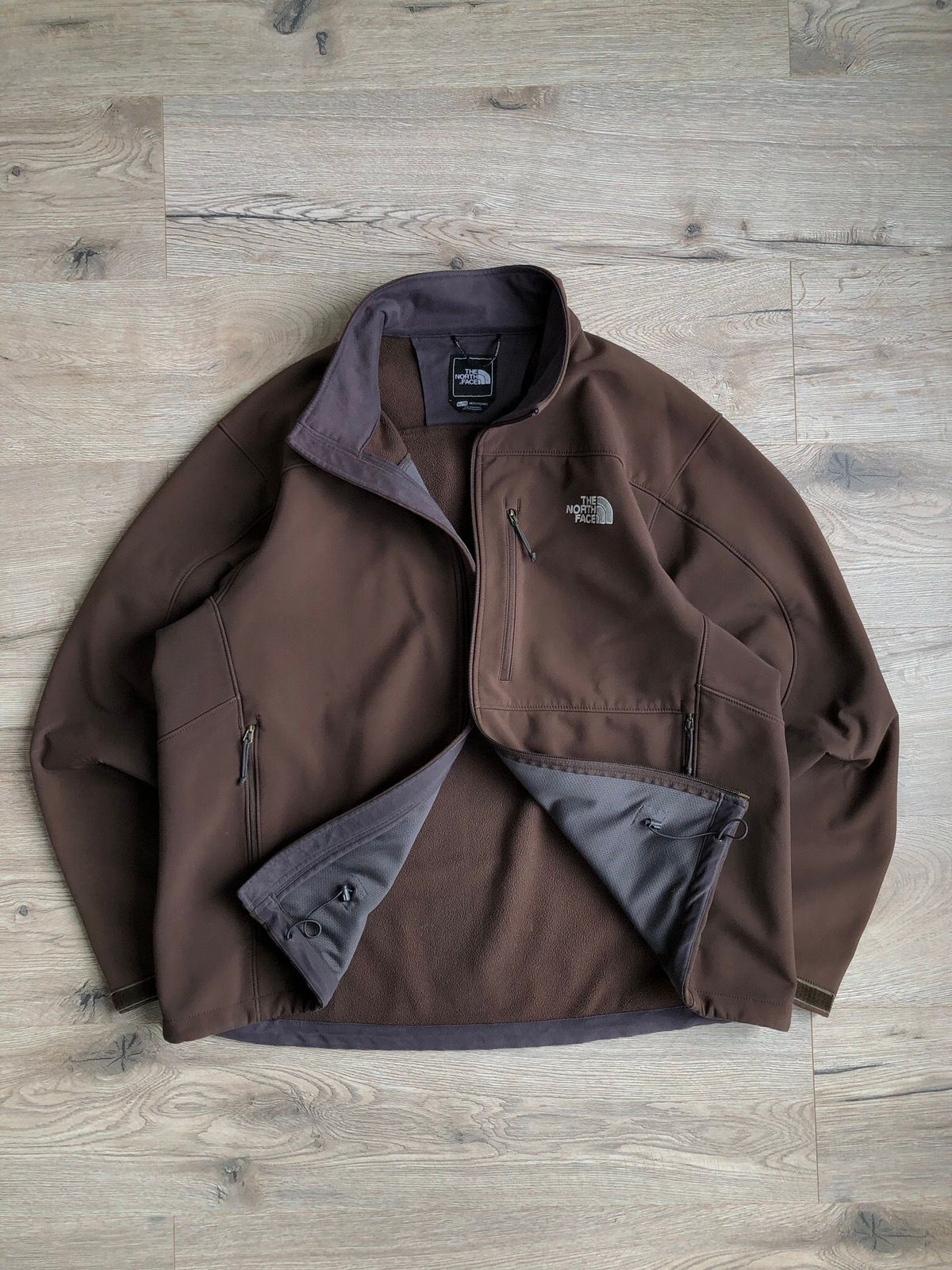 Pre-owned Outdoor Life X The North Face Kendall Jenner Style Brown Softshell Jacket