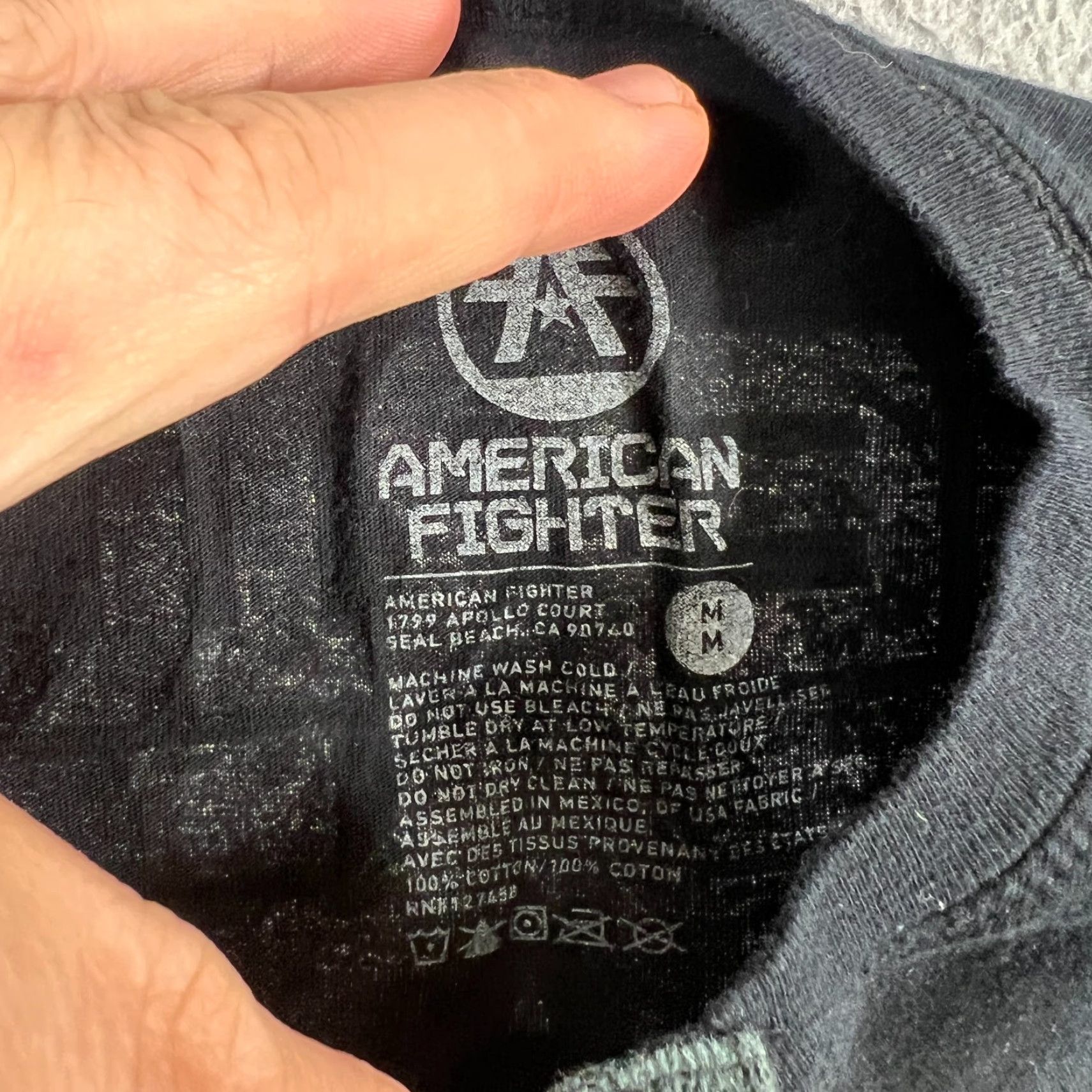 Vintage VINTAGE American Fighter Shirt Womens M Long Sleeve Lace Up Tee T-Shirt Top Black 80s 90s USA Military Casual Mens Womens Size M / US 6-8 / IT 42-44 - 4 Thumbnail