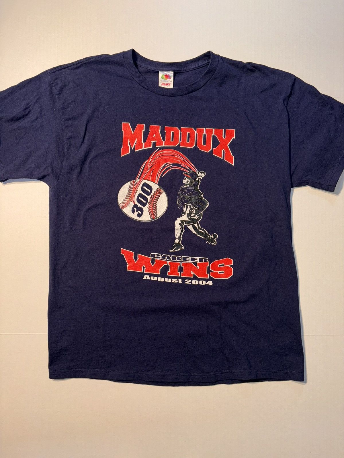 Fruit Of The Loom Vtg Chicago Cubs Greg Maddux 300 Win MLB Baseball T-shirt XL Size US XL / EU 56 / 4 - 1 Thumbnail