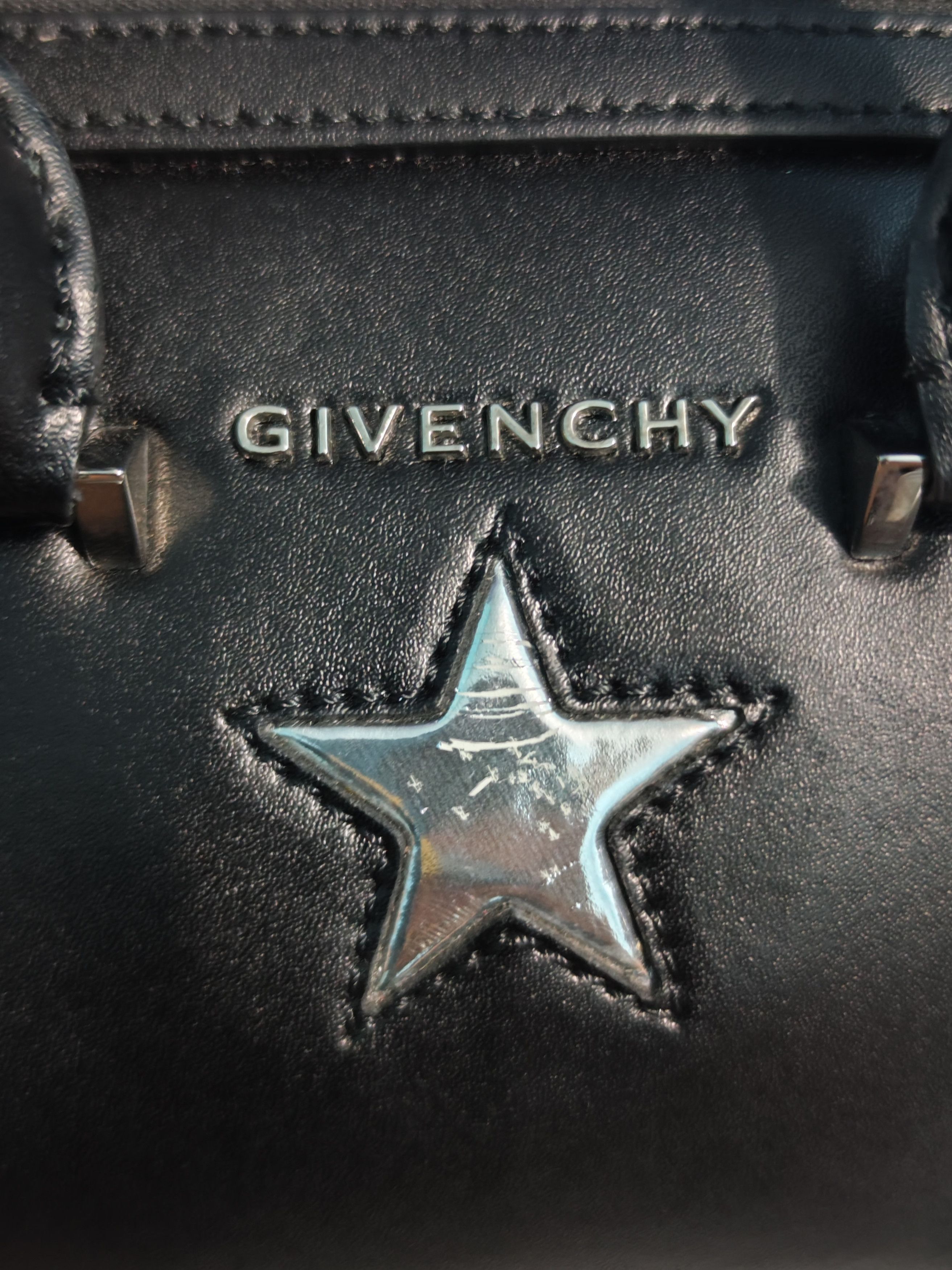 Givenchy Givenchy - Micro Calfskin Star Lucrezia Black Silver Size ONE SIZE - 9 Thumbnail