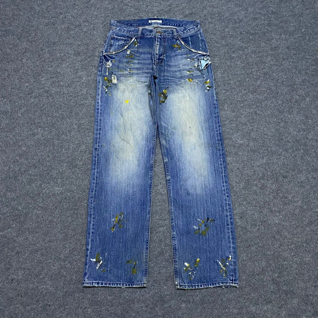 If Six Was Nine 💥Best Offer💥Vintage Global Work Splash Colour Denim Size US 32 / EU 48 - 1 Thumbnail