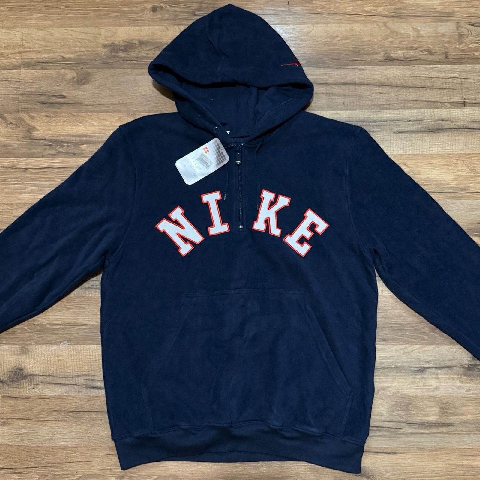 Nike Y2K Nike Spell Out Quarter Zip Hoodie Sweatshirt Size US M / EU 48-50 / 2 - 2 Thumbnail