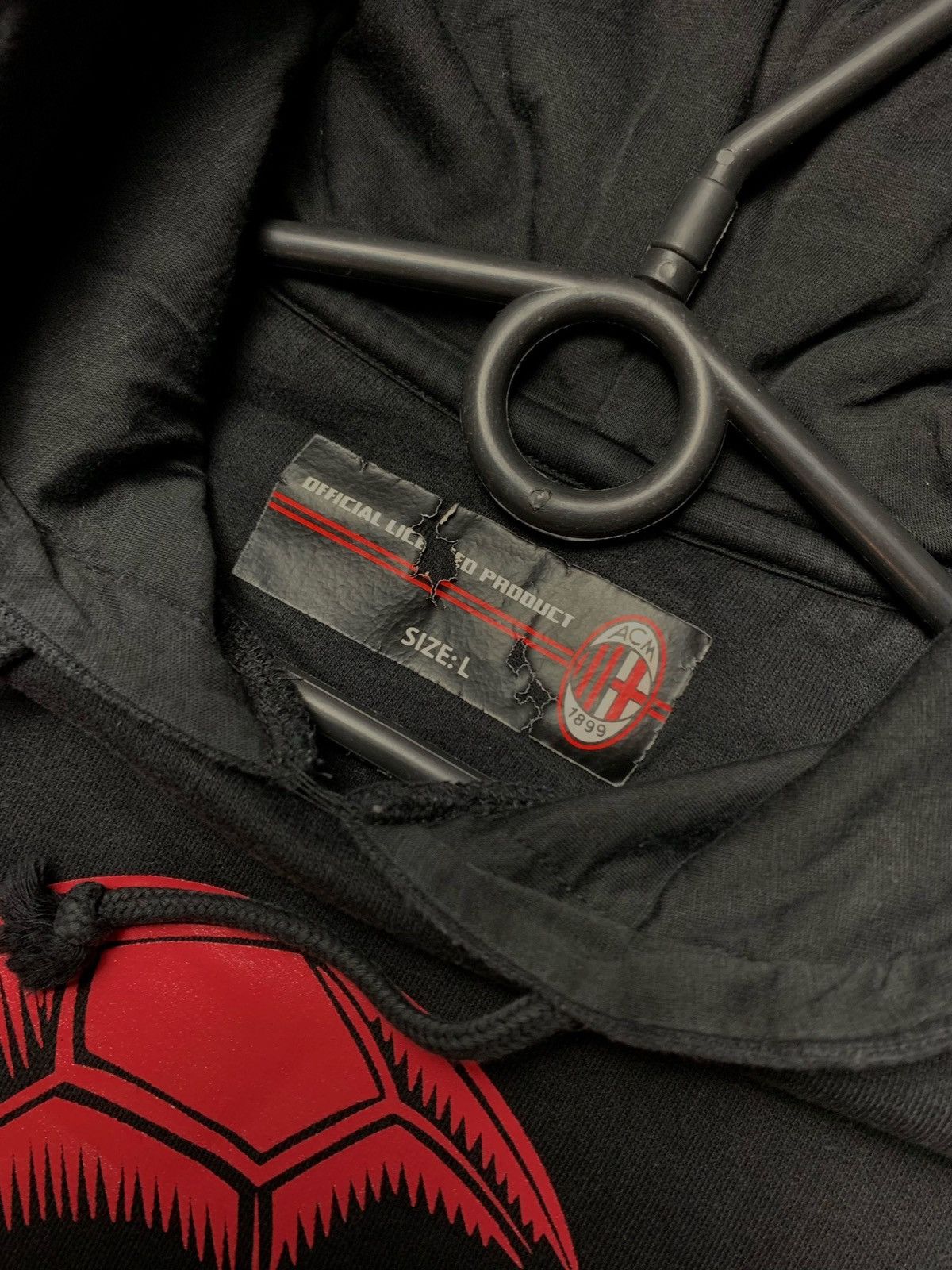 Vintage AC Milan vintage hoodie big logo Size L Size US L / EU 52-54 / 3 - 3 Thumbnail