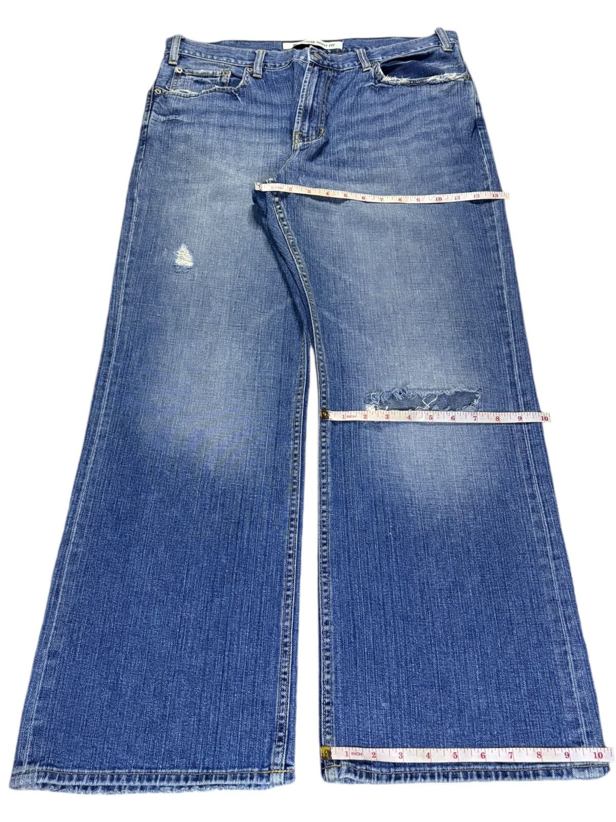 Gap Vintage Gap Faded Wash Distressed Flare Bootcut Jeans Size US 36 / EU 52 - 15 Thumbnail
