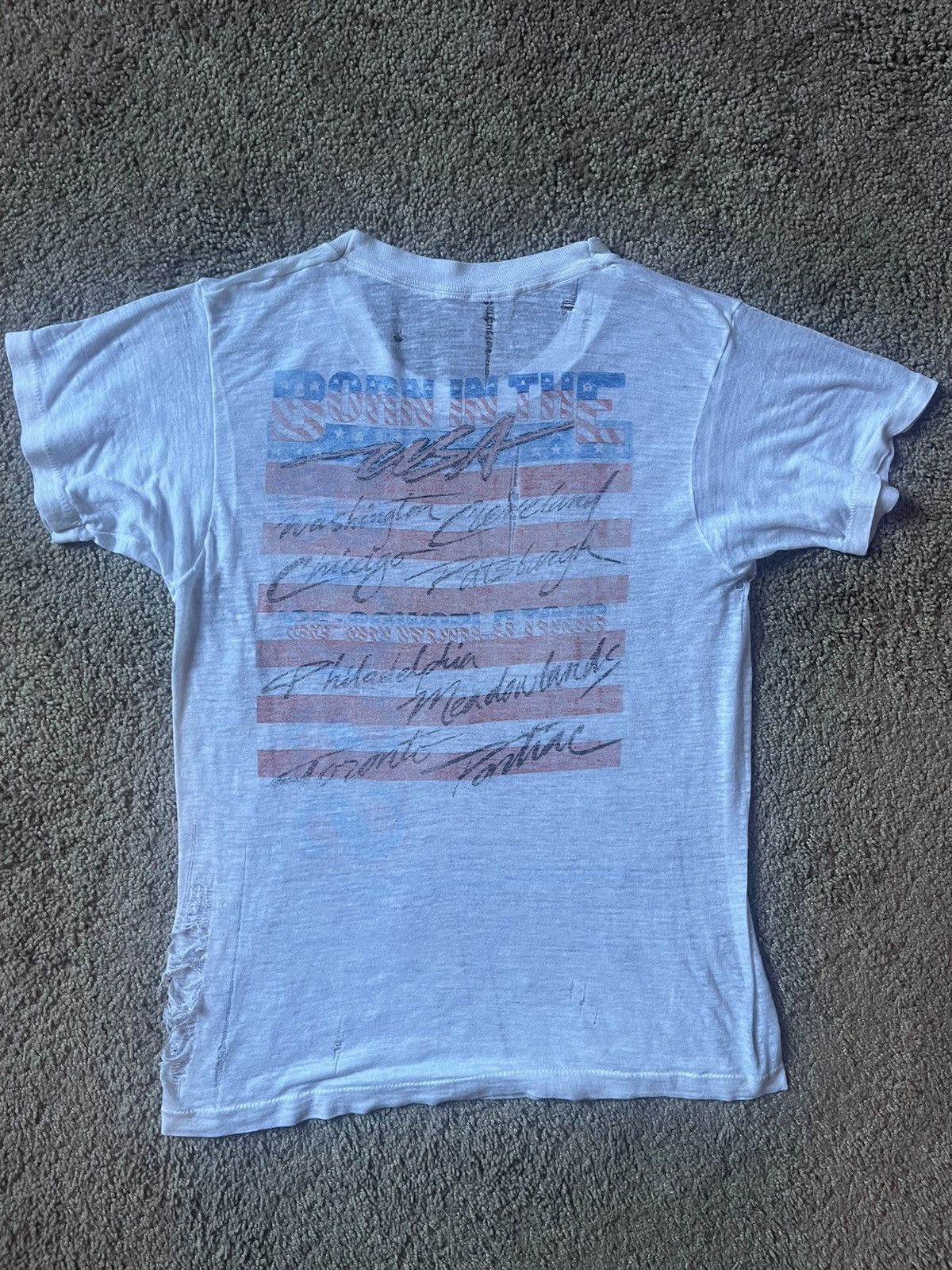 Vintage BORN IN THE USA - Bruce Springsteen- World Tour 85-86 SMALL Size US S / EU 44-46 / 1 - 6 Thumbnail
