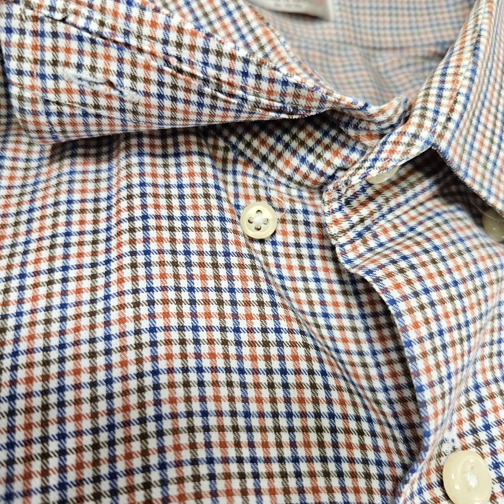 Peter Millar Peter Millar Shirt Mens Large Multicolor Gingham Woven Button-Up Cotton Size US L / EU 52-54 / 3 - 5 Thumbnail