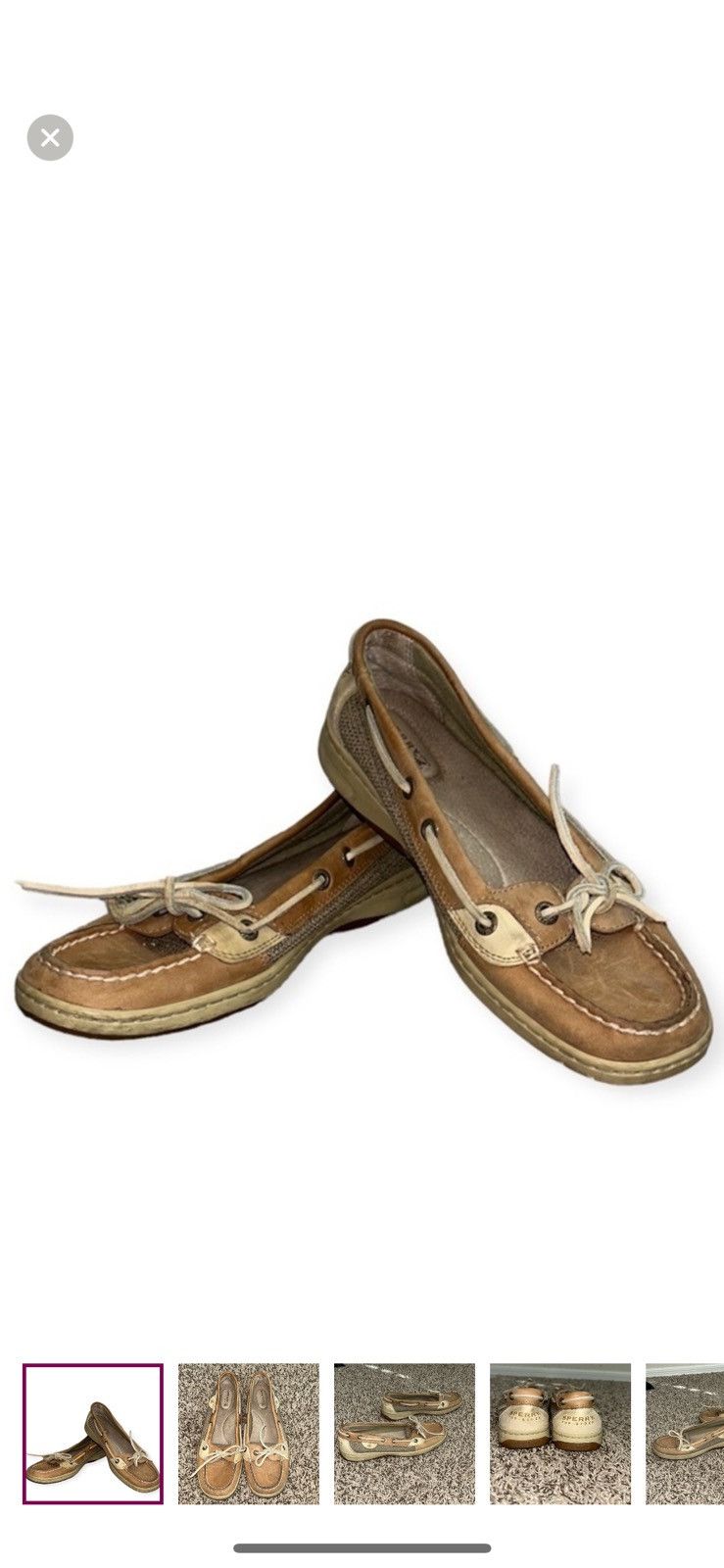 Sperry Sperry tan top sider boat shoe size 7 1/2 Size US 7.5 / IT 37.5 - 1 Thumbnail