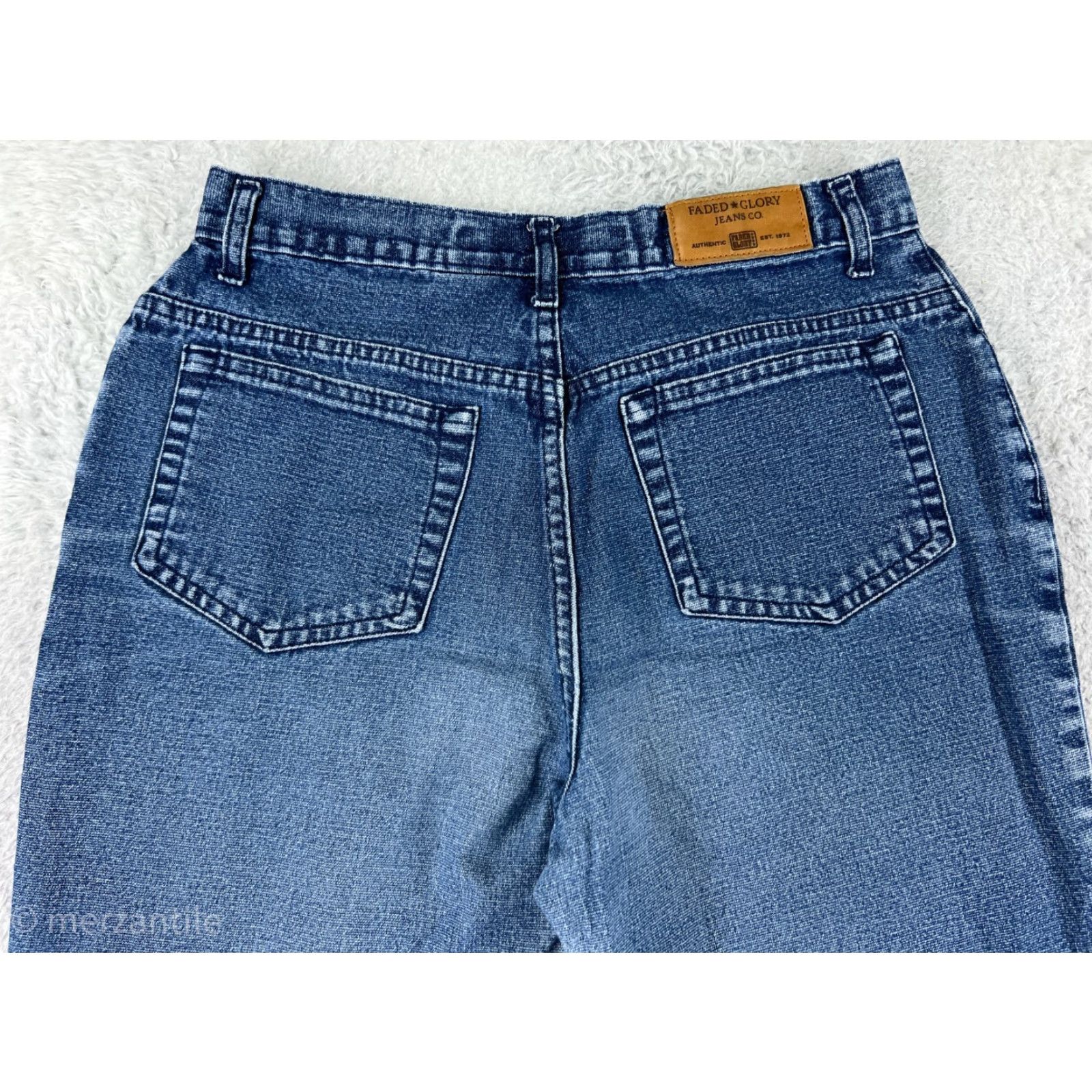 Faded Glory Faded Glory Jeans Womens 10 Denim Blue Bootcut Stretch Regular 5-Pocket Inseam 27.5" Cotton Blend Size 32" / US 10 / IT 46 - 4 Thumbnail