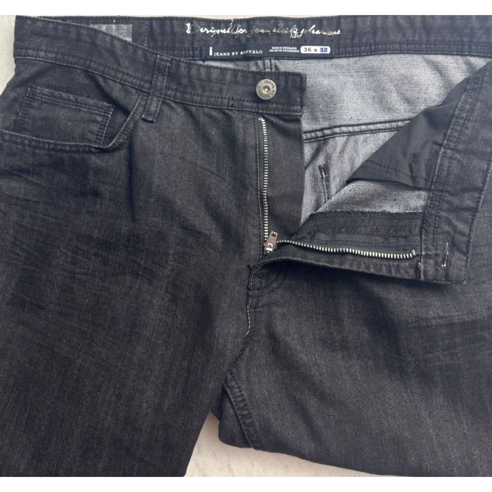 Denime i jeans by Buffalo Spencer Slim Jeans Black Denim Distressed Men 36x32 37x27 Size US 36 / EU 52 - 3 Thumbnail