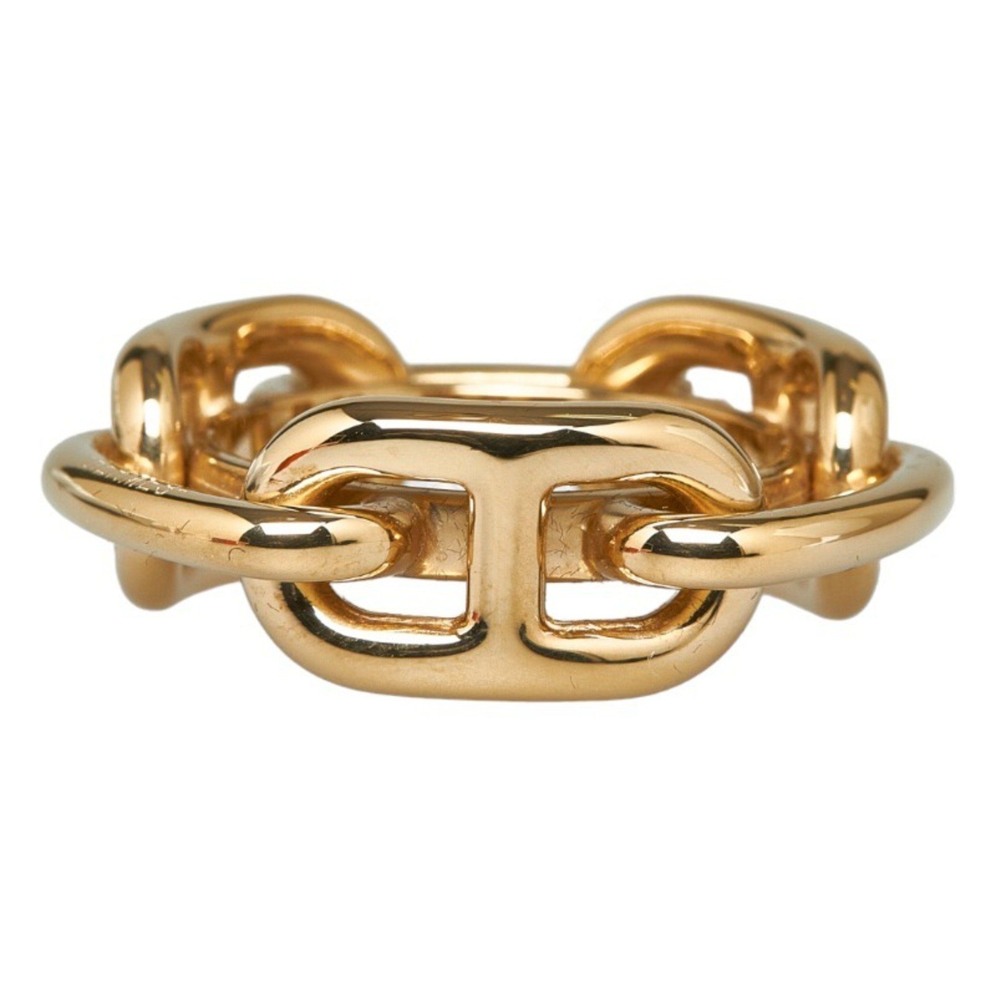 image of Hermes Legate Chaine D'ancre Scarf Ring Gold Plated Women's Hermes