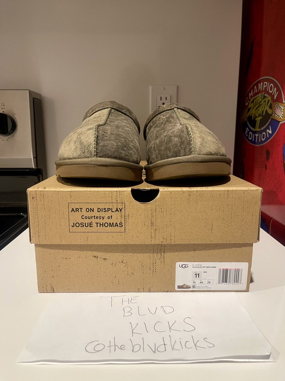 Gallery Dept. × Ugg Gallery Dept. x UGG Tasman Slipper Green Canvas Size US 11 / EU 44 - 5 Thumbnail