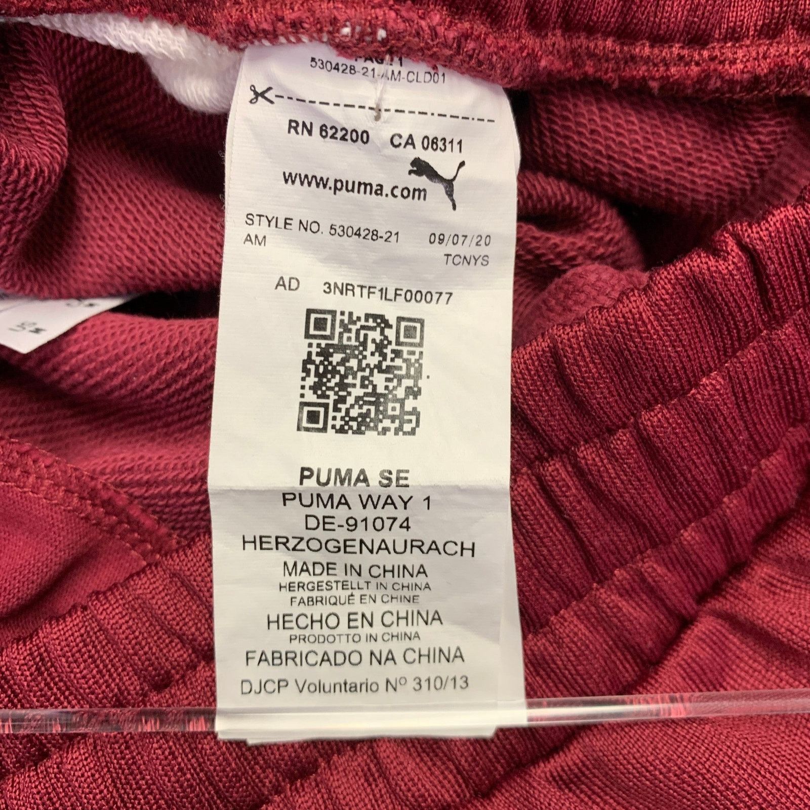 Maison Kitsune Size M Burgundy White Vertical Stripe Casual Pants Size US 29 - 6 Thumbnail
